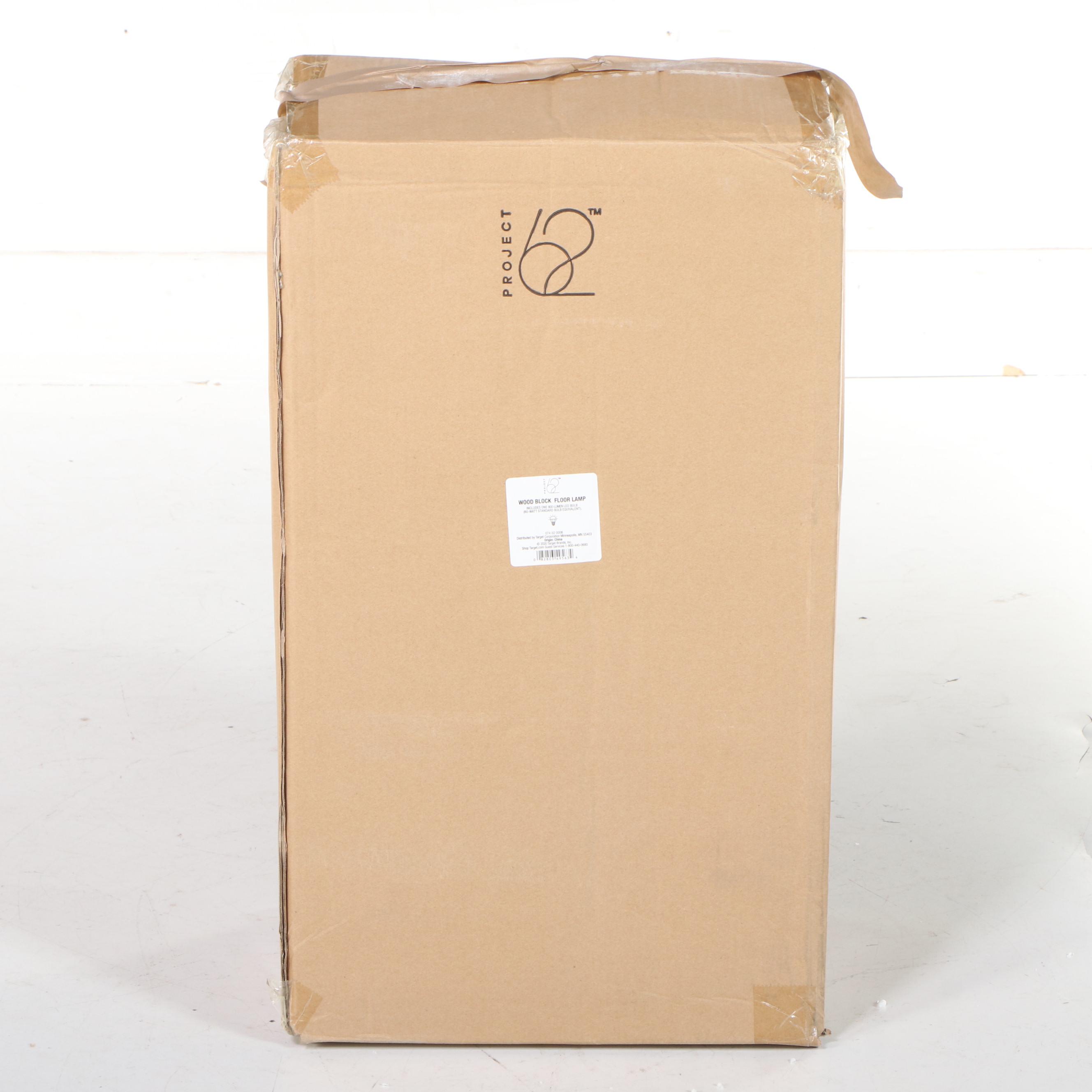 Project 62 Block Wood Etagere Floor Lamp