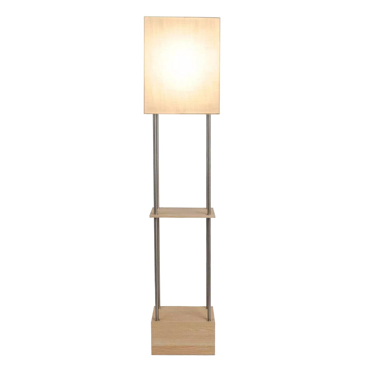 Project 62 Block Wood Etagere Floor Lamp