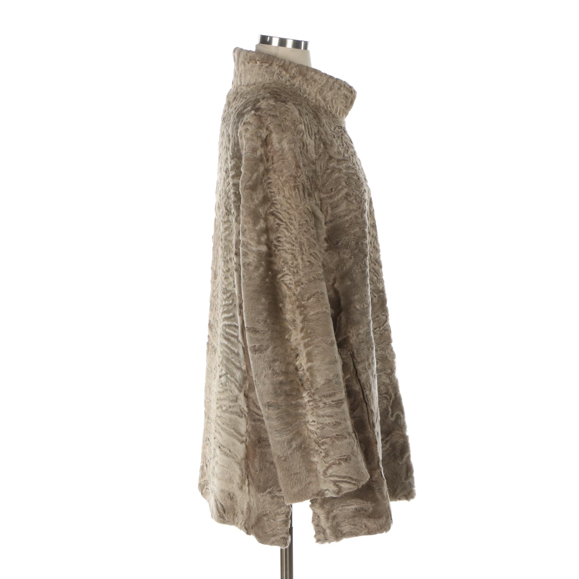 Light Brown Karakul Persian Lamb Fur Jacket by Saks Fifth Avenue