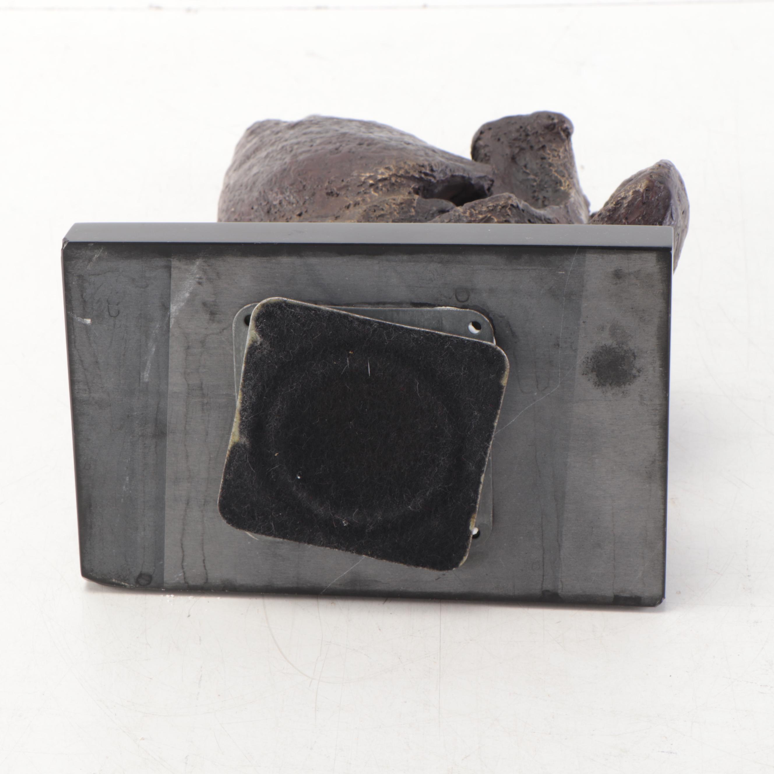 Abstract Bronze Sculpture of Embracing Figures, Mid-20th Century