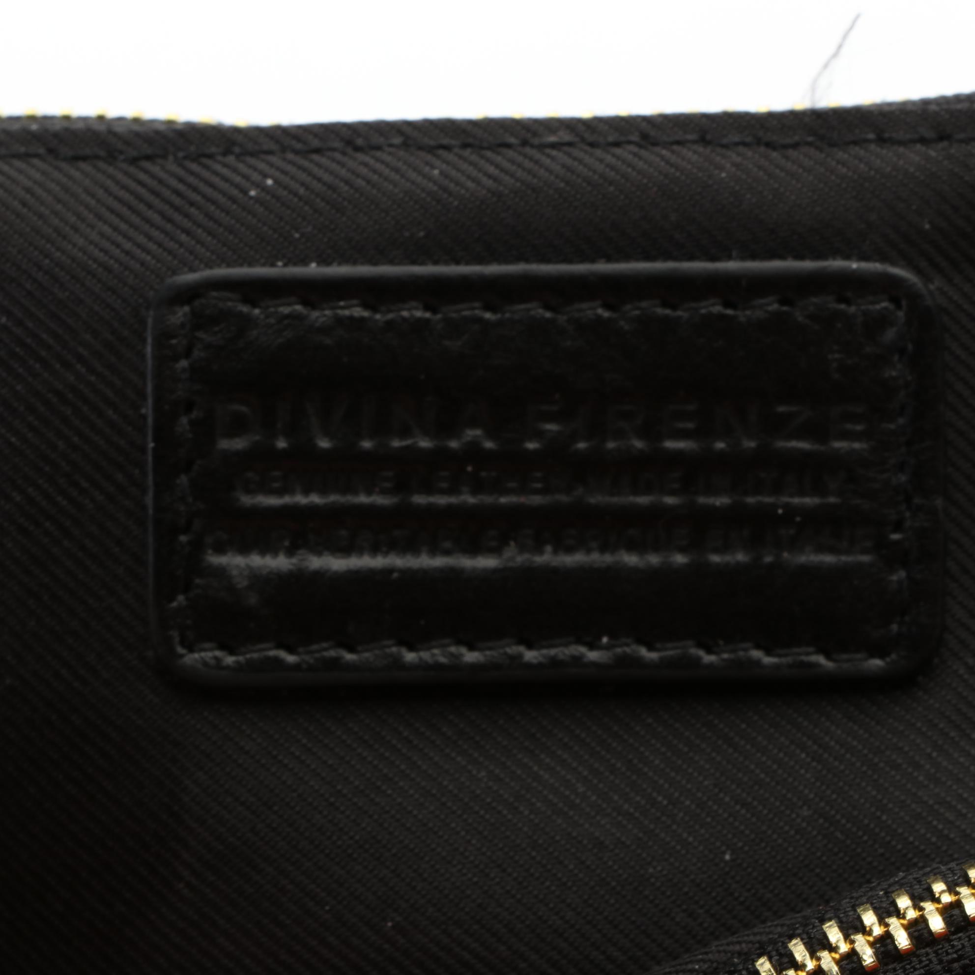 Divina Firenze Shoulder Bag in Orange Leather