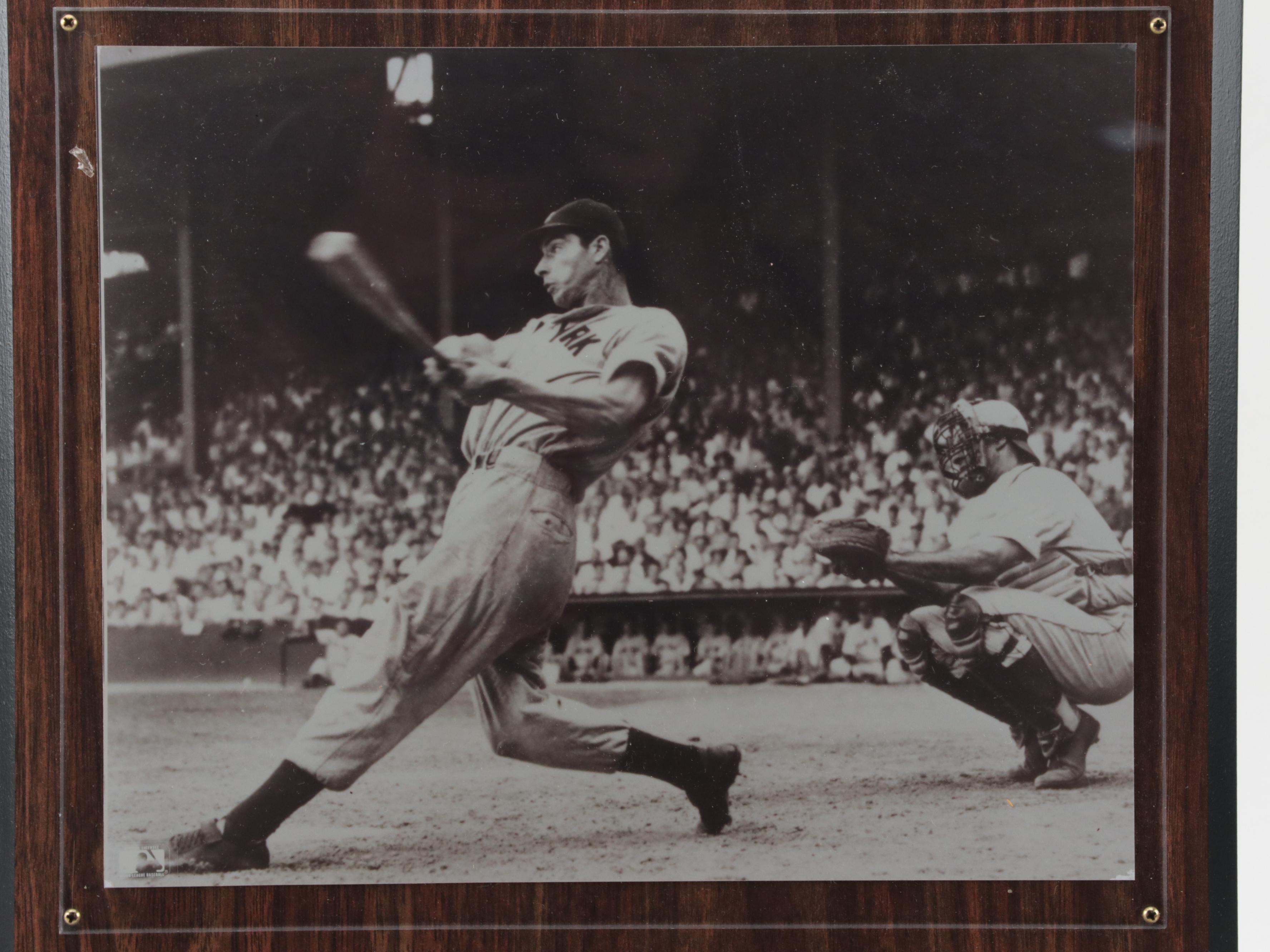 New York Yankees Joe DiMaggio Limited Edition Plaque With Signed Baseball