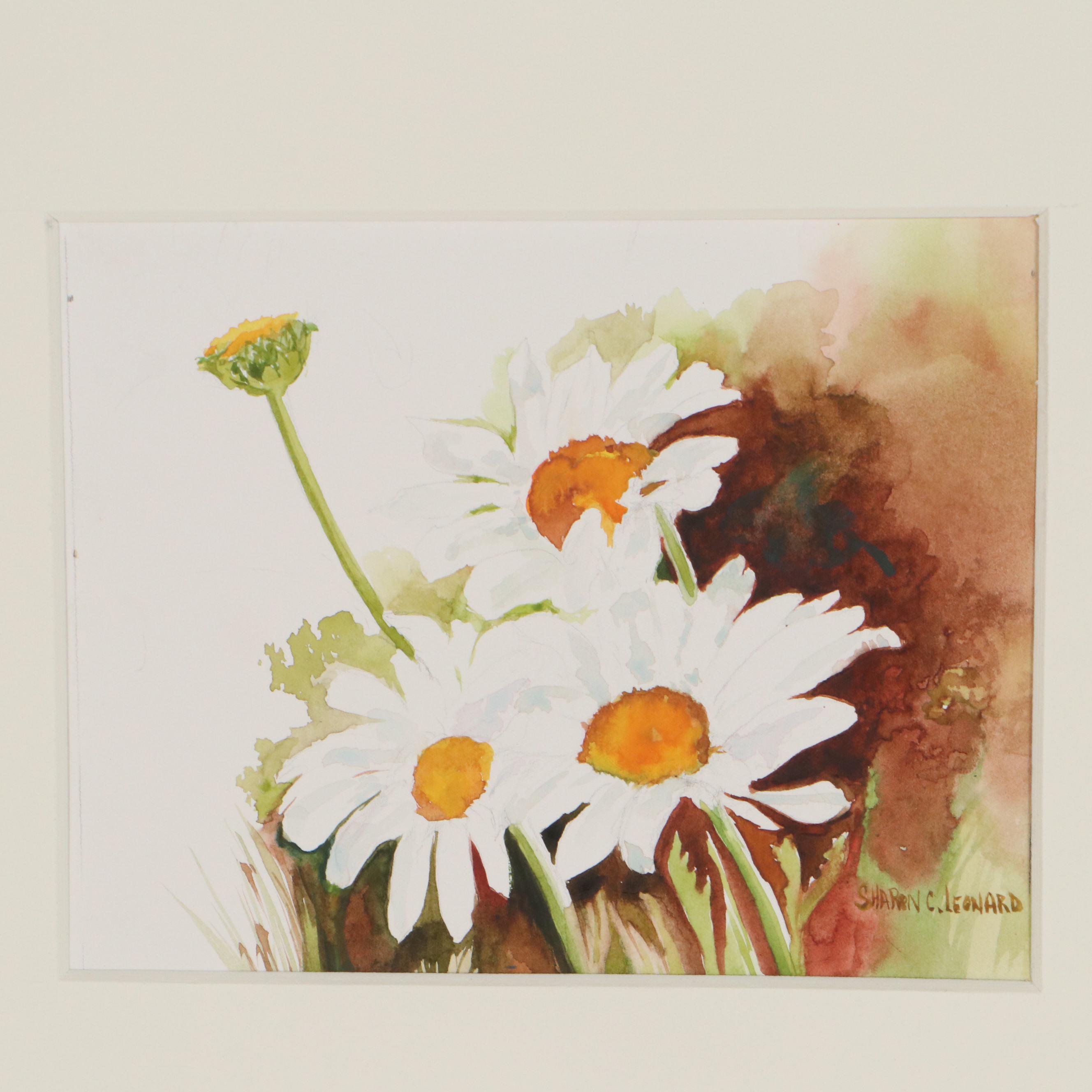Sharon Leonard Floral Watercolor Paintings