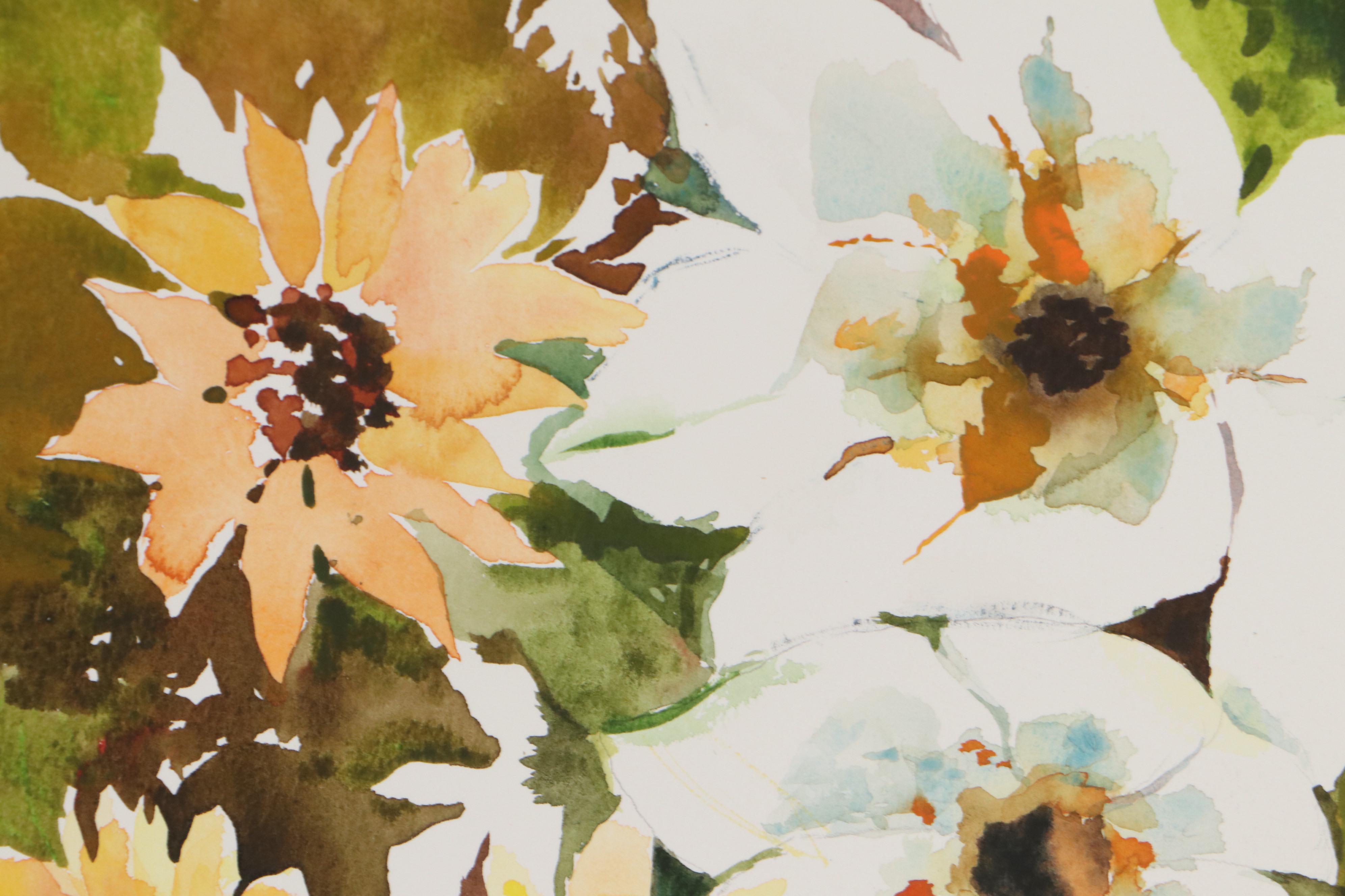 Sharon Leonard Floral Watercolor Paintings