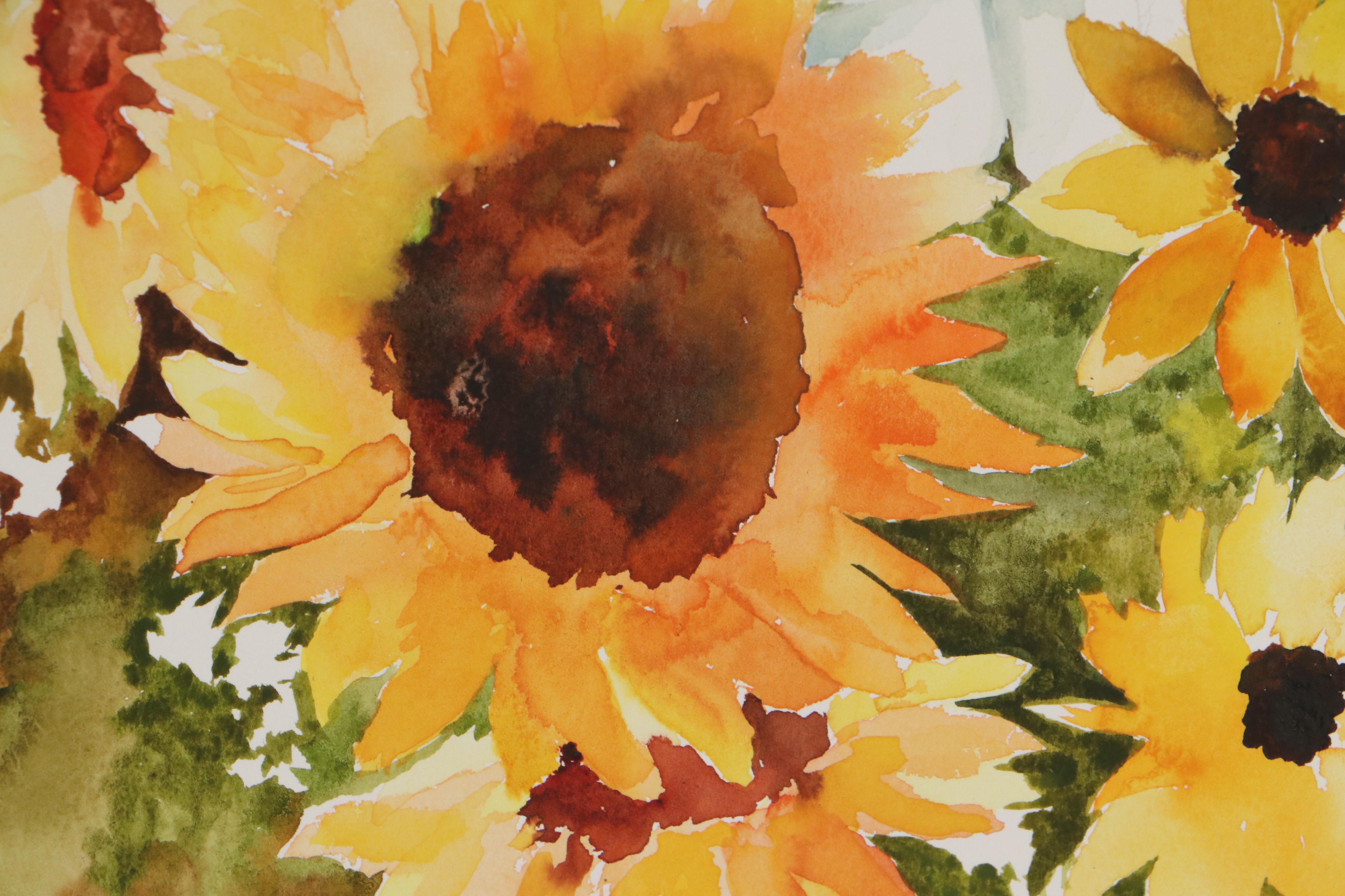 Sharon Leonard Floral Watercolor Paintings