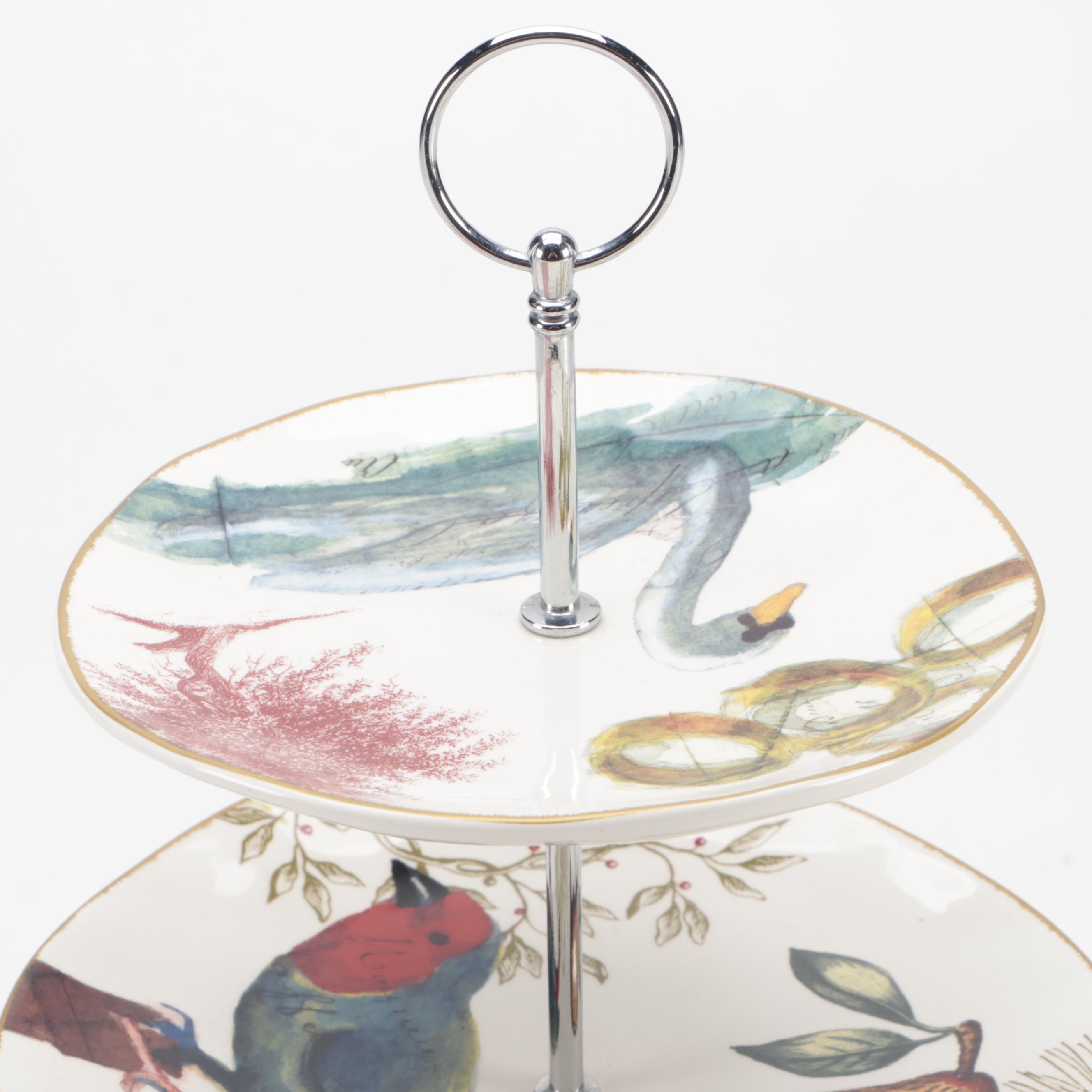 Williams-Sonoma "12 Days of Christmas" Three Tiered Server and Mugs