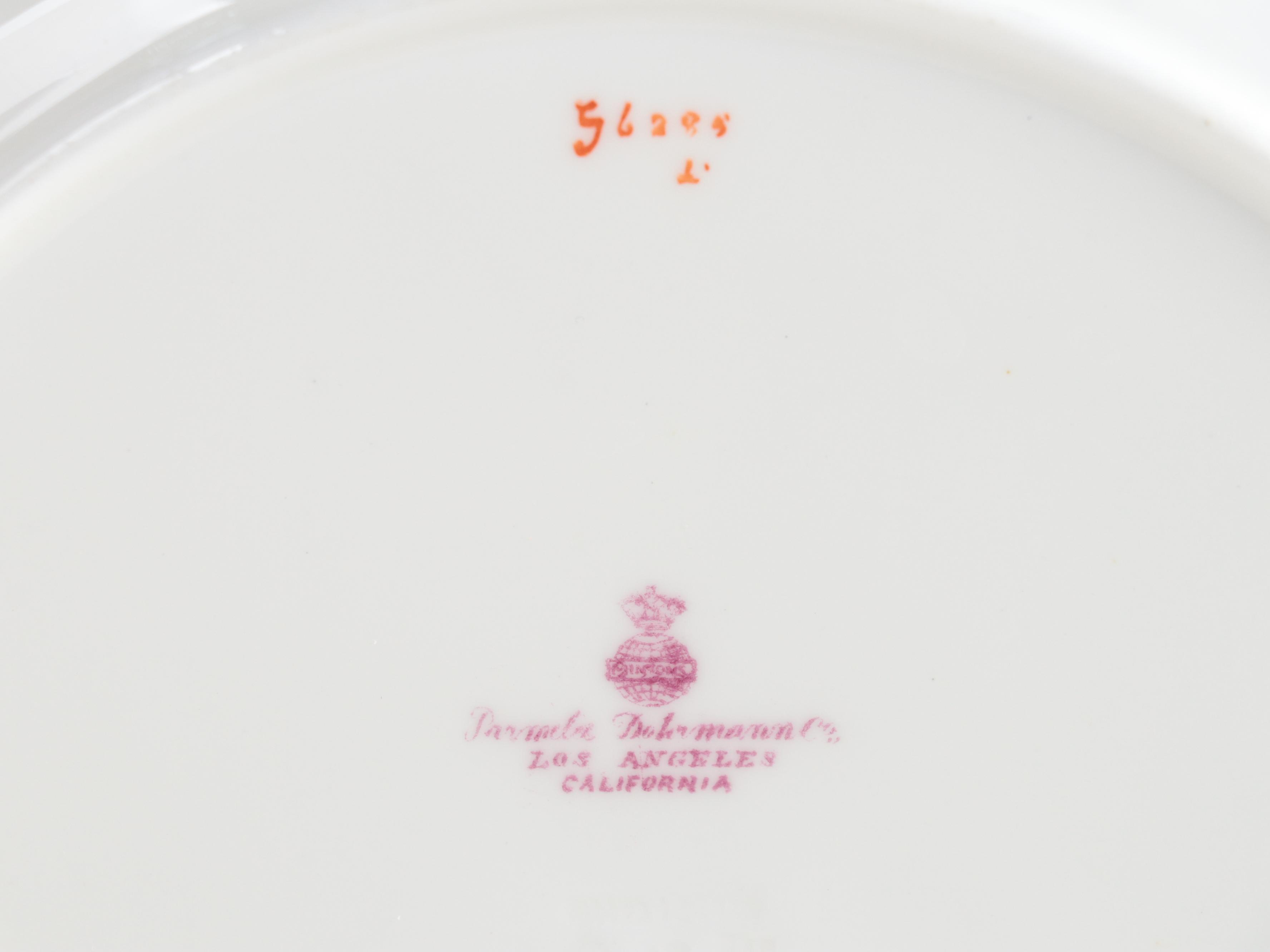 Minton Gilt Rimmed Bone China Dinner Plates with Other Egg Motif Salad Plates