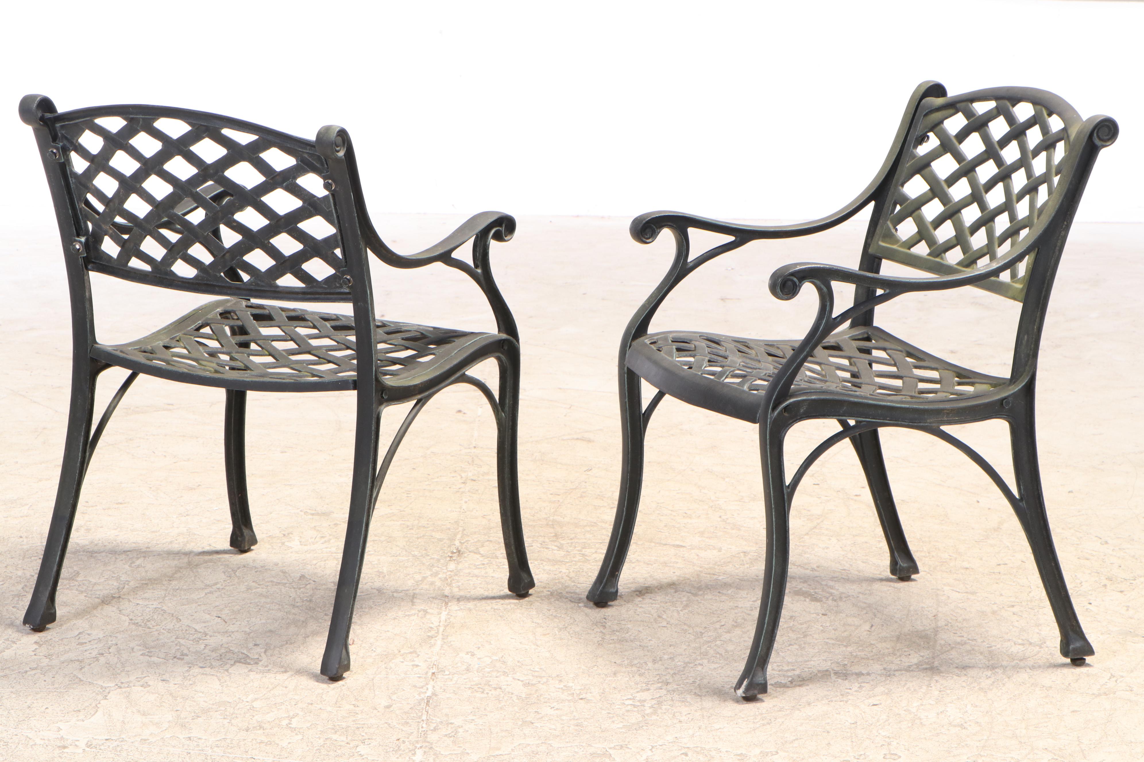Five-Piece Hanamint "Newport Collection" Cast Aluminum Patio Dining Set