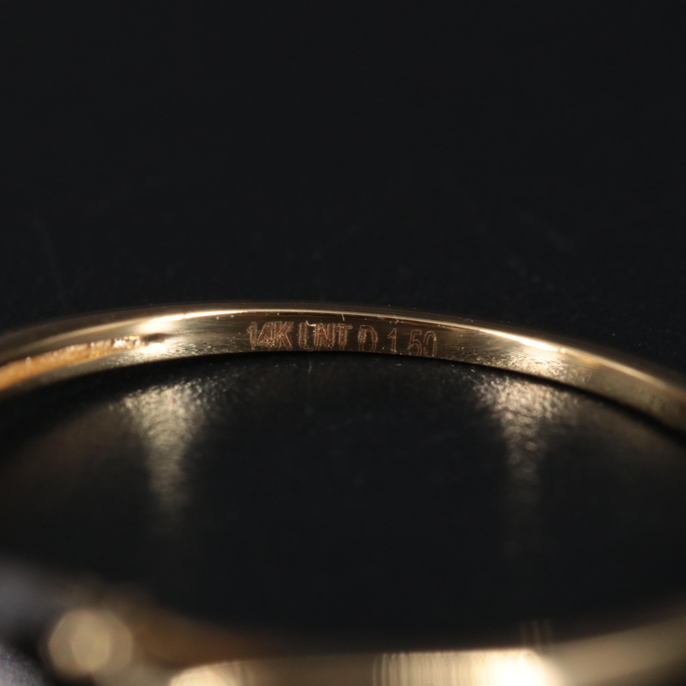 14K Black Diamond Ring