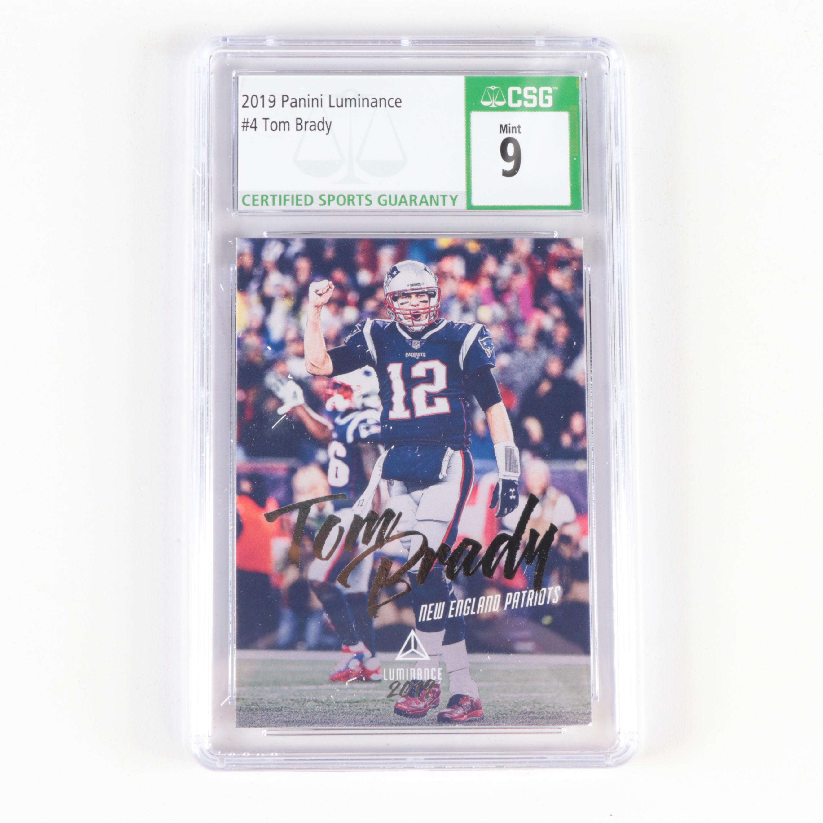2019 Panini Luminance Tom Brady #4 Graded Football Card
