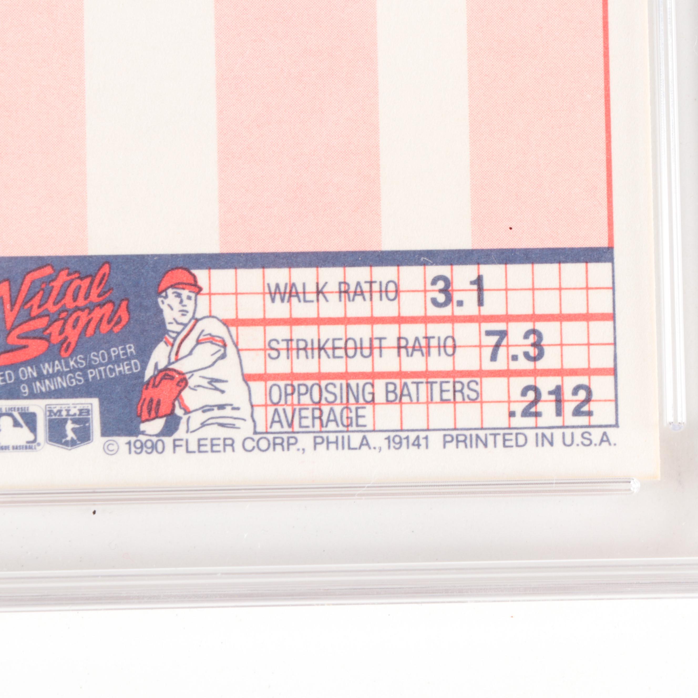 1990 Fleer John Smoltz #595 Slabbed Baseball Card