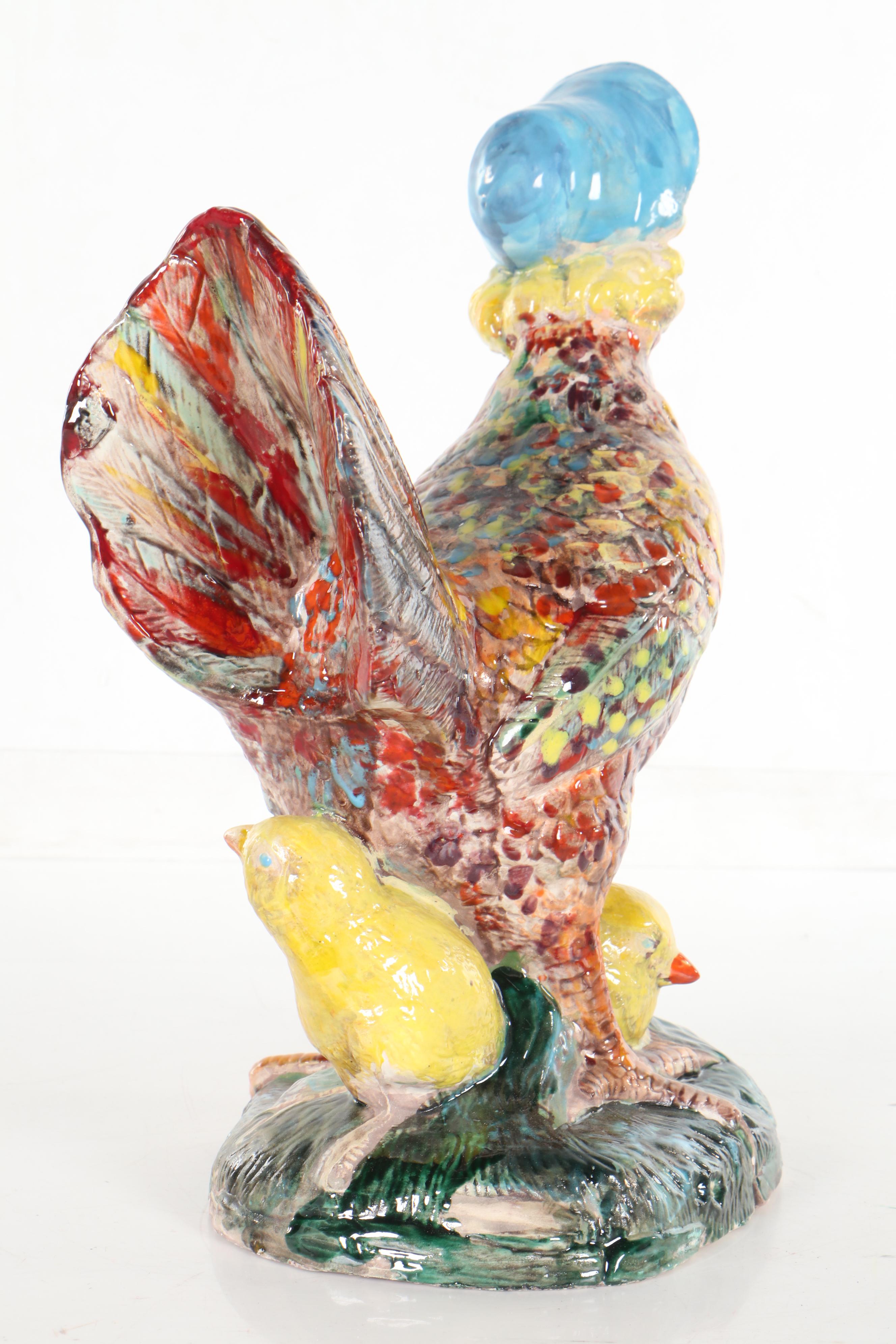 Sarah Roush Surreal Ceramic Sculpture "Chick Mom"