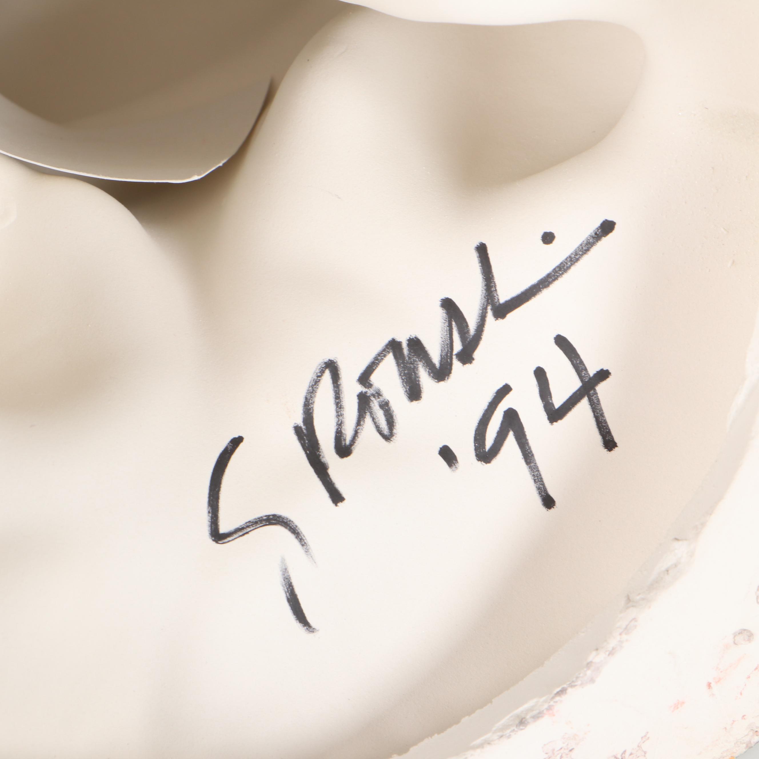 Sarah Roush Surreal Ceramic Sculpture "Chick Mom"