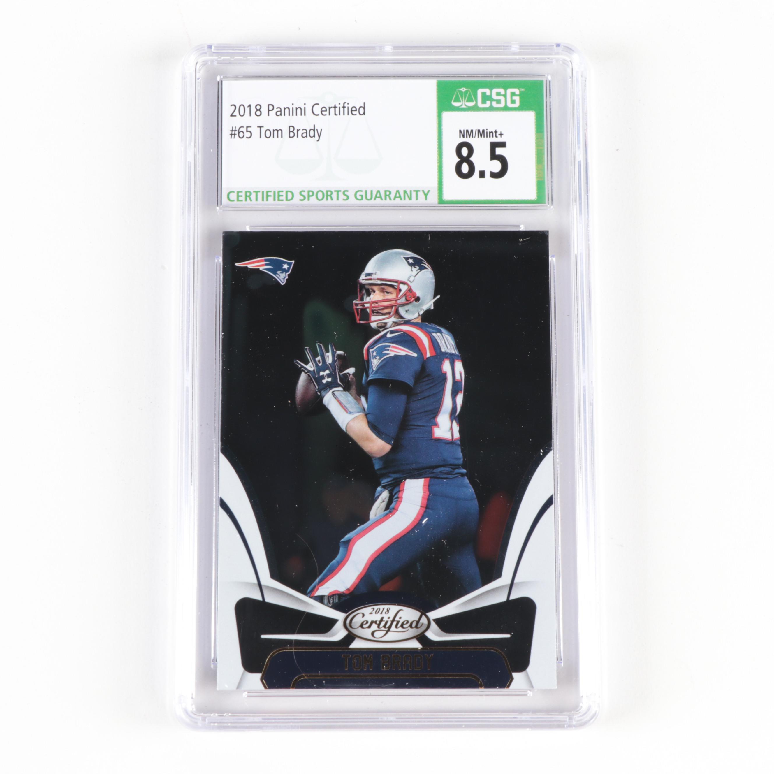 2018 Panini Certified Tom Brady #65 Graded Football Card