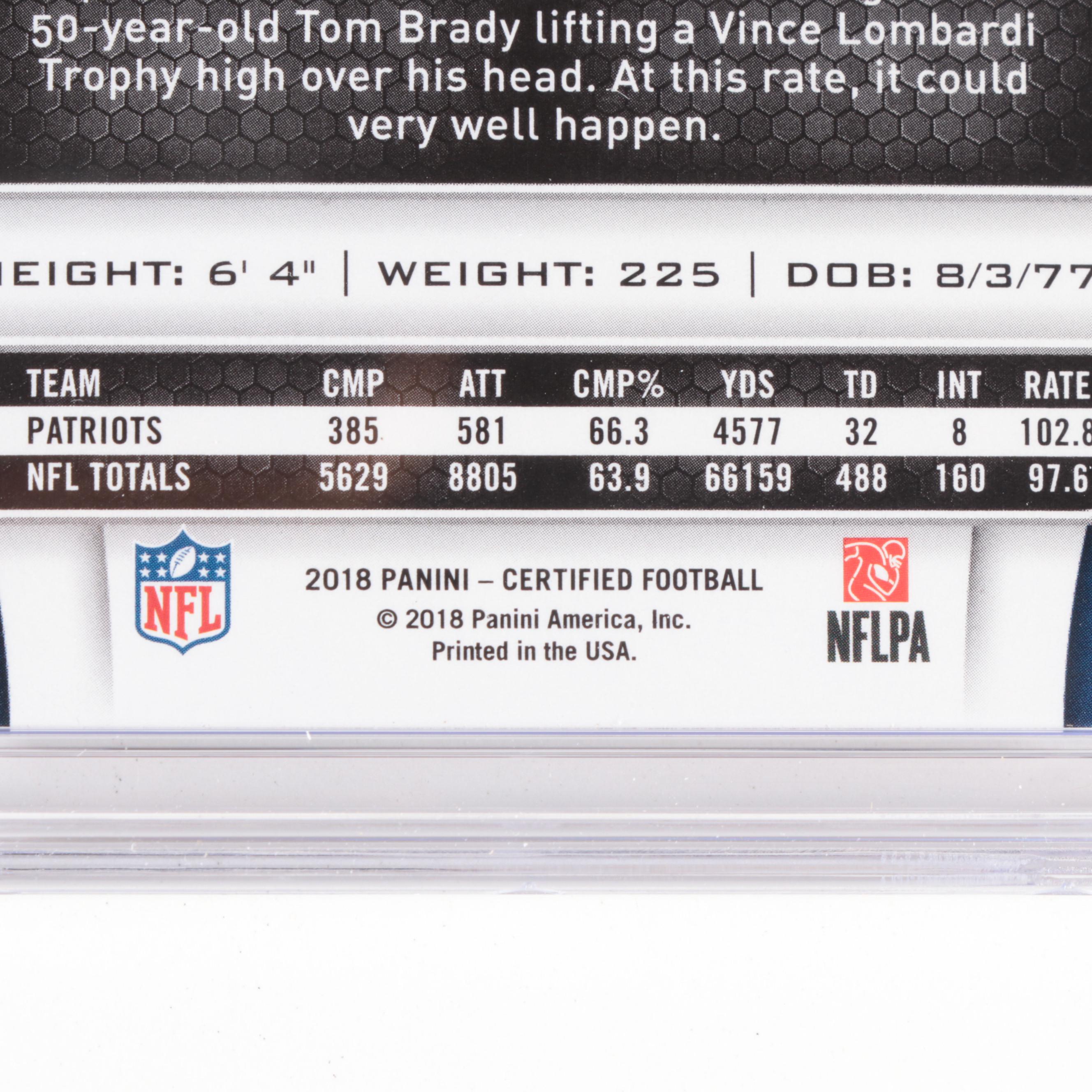 2018 Panini Certified Tom Brady #65 Graded Football Card
