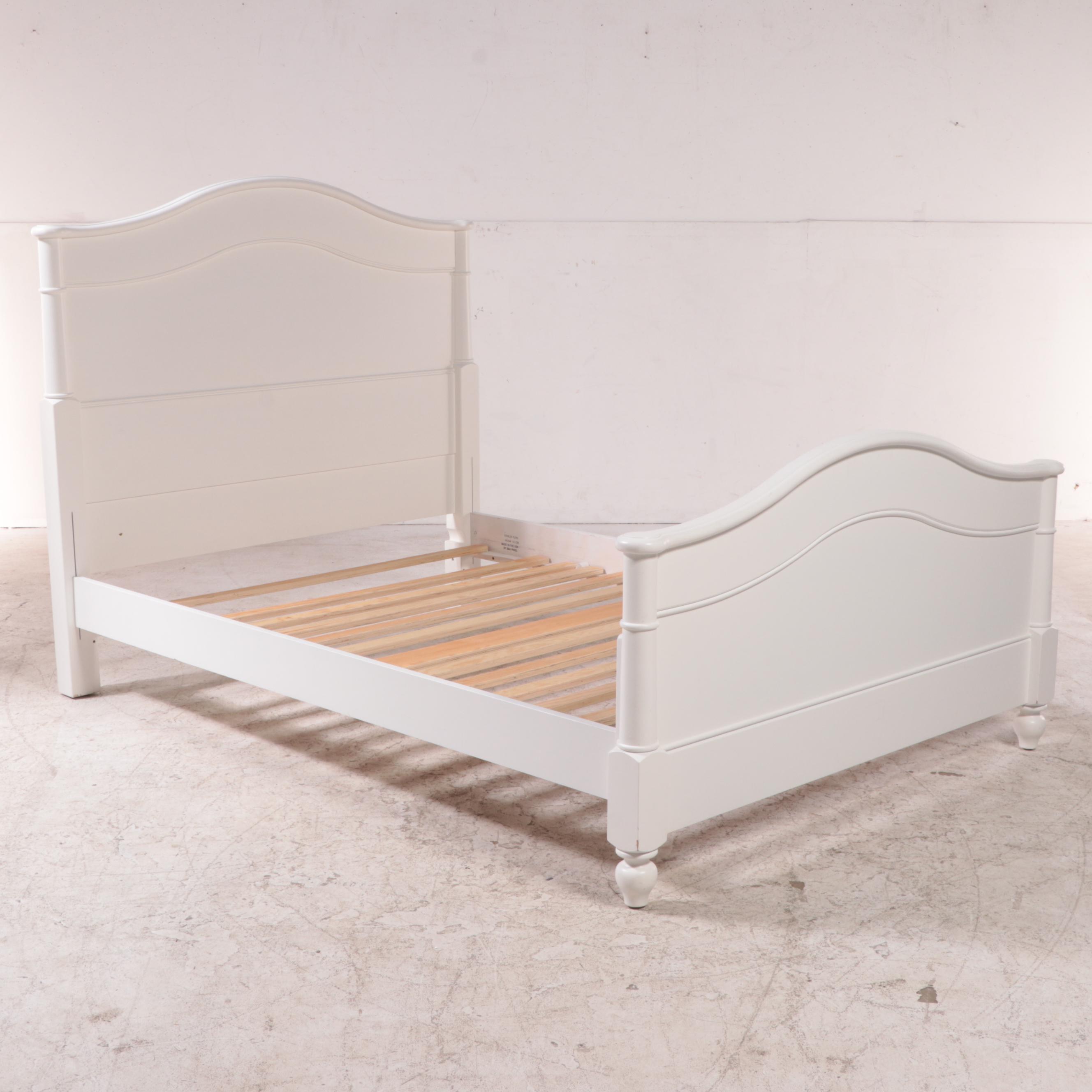 Stanley Furniture "Young America" White-Painted Full Size Bed with Nightstand