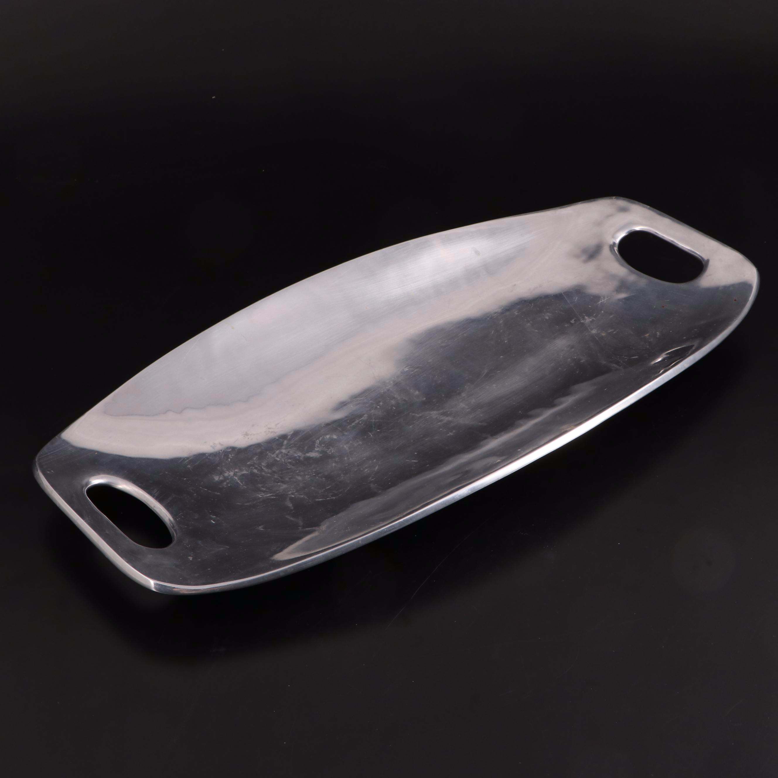 Nambé Classic Tray with "Dharma" Shrimp and Dip and Relish Bowl