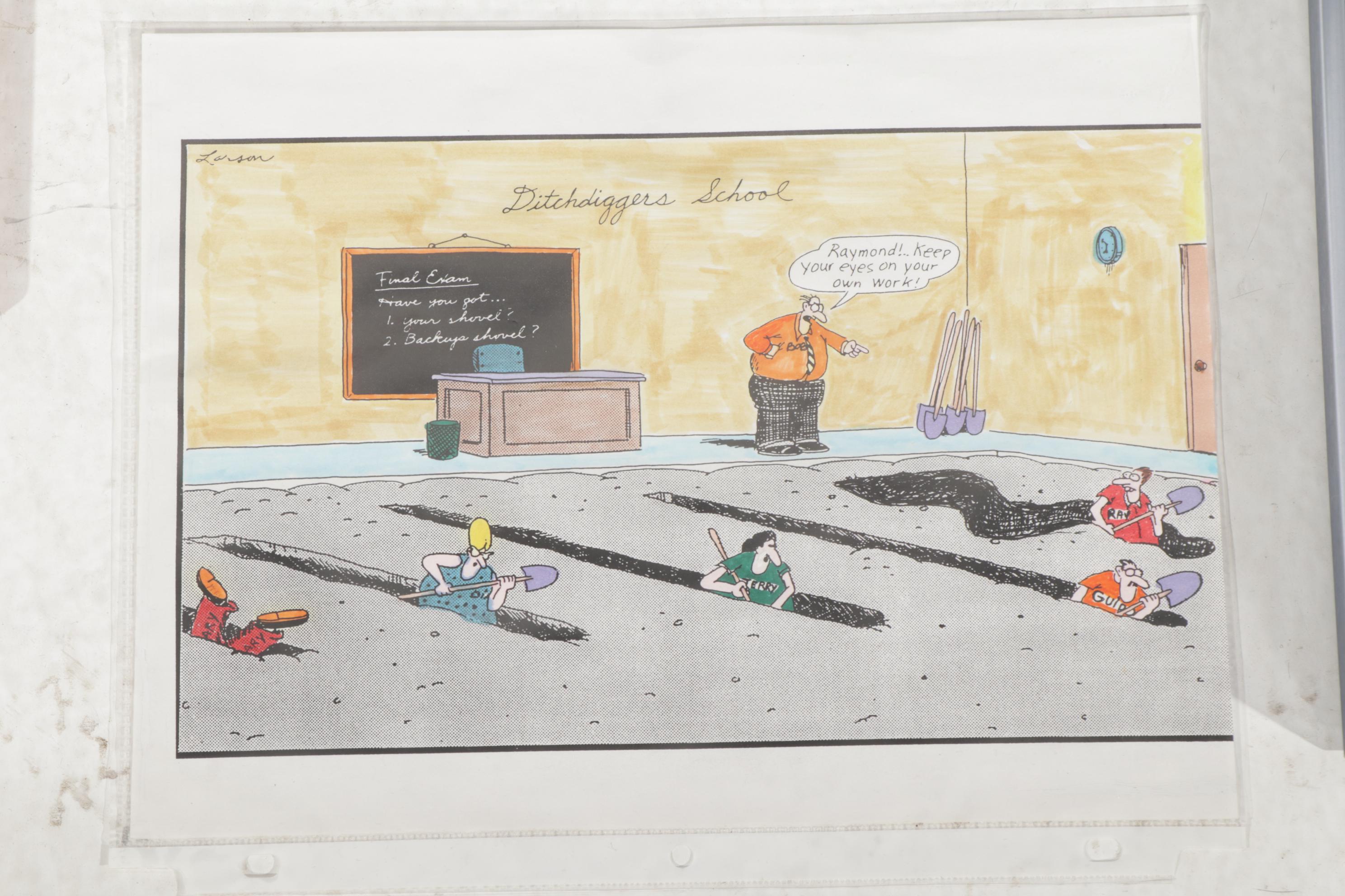 Newspaper Comic Strip Offset Lithographs and Postage Stamp Collection