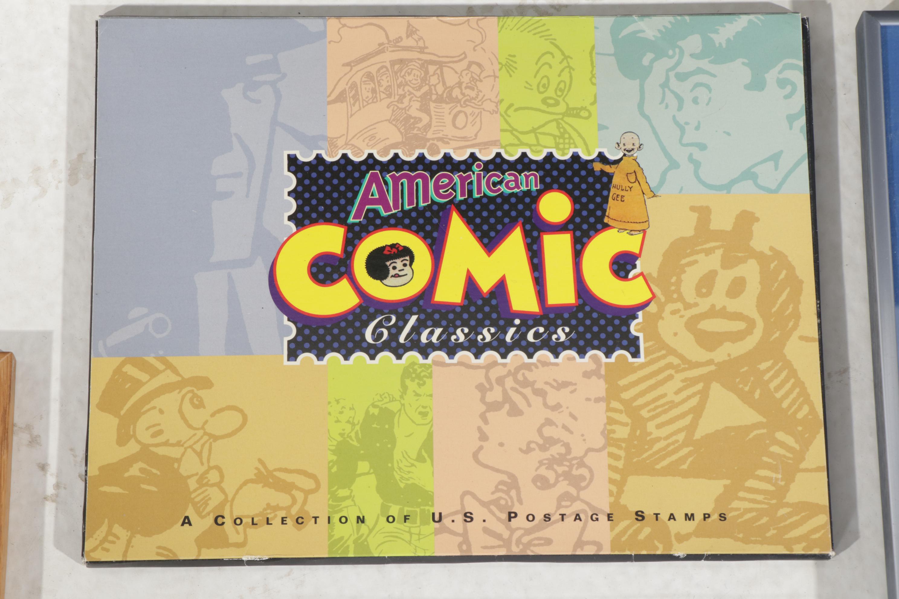 Newspaper Comic Strip Offset Lithographs and Postage Stamp Collection