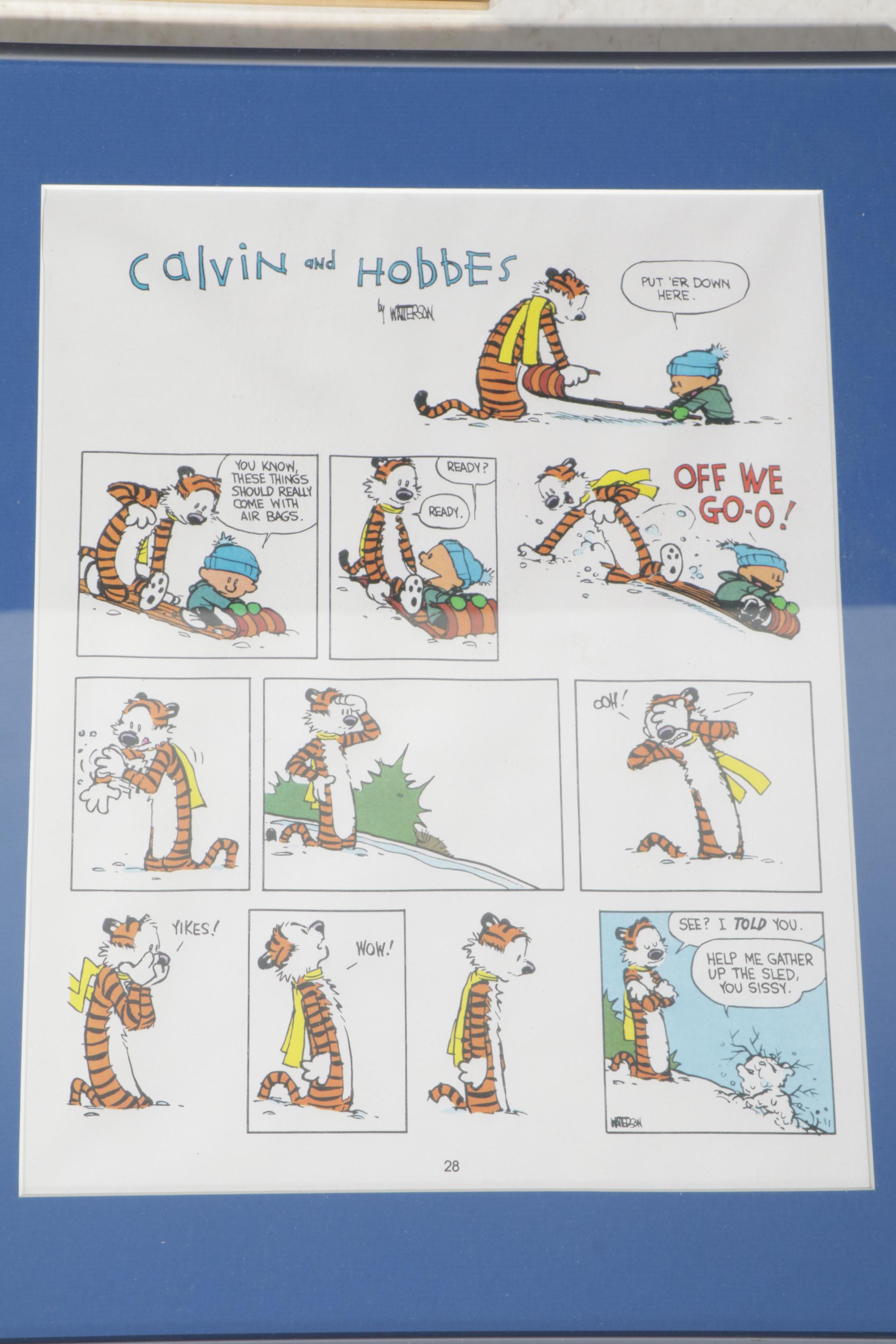 Newspaper Comic Strip Offset Lithographs and Postage Stamp Collection