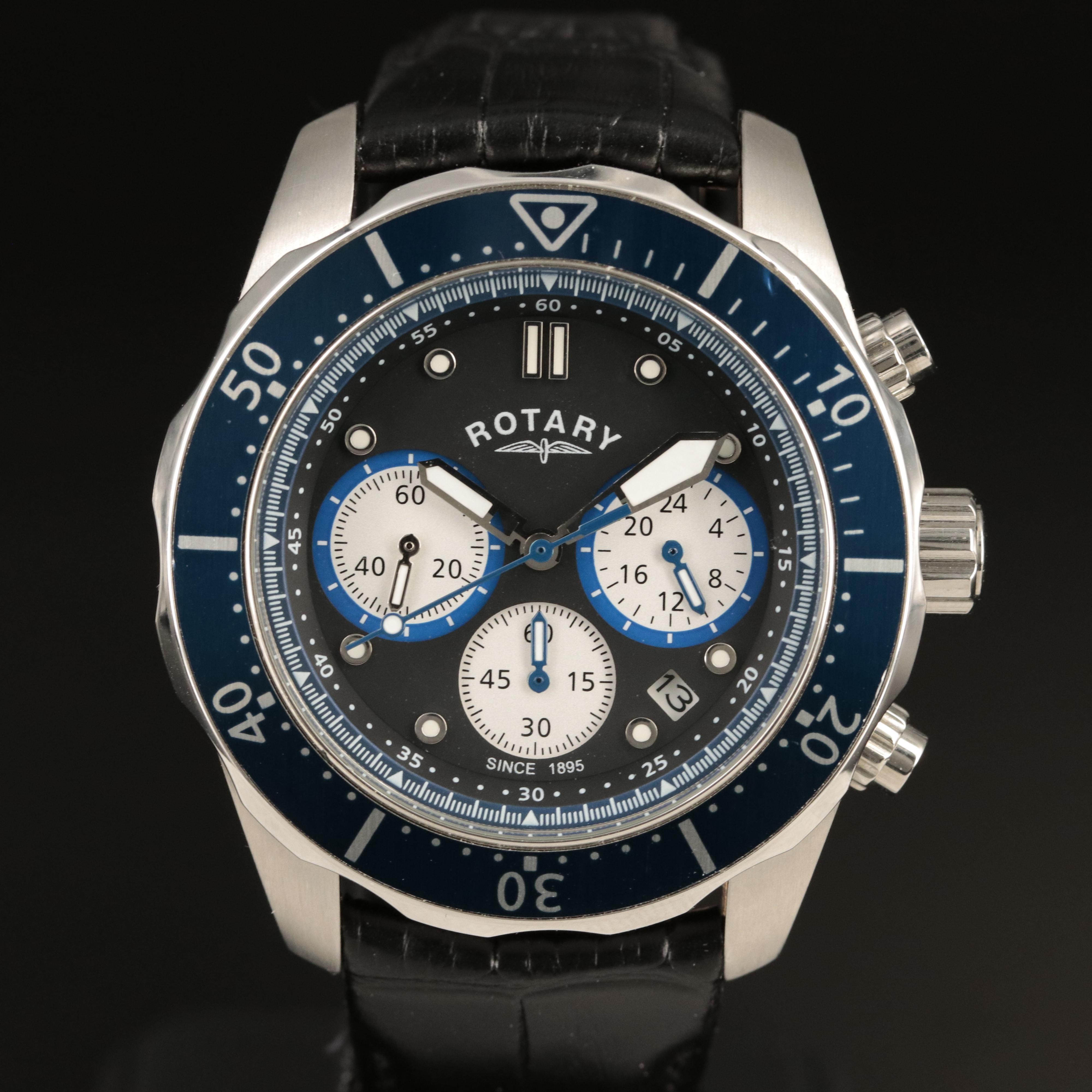 Rotary Blue Dial Chronograph Watch