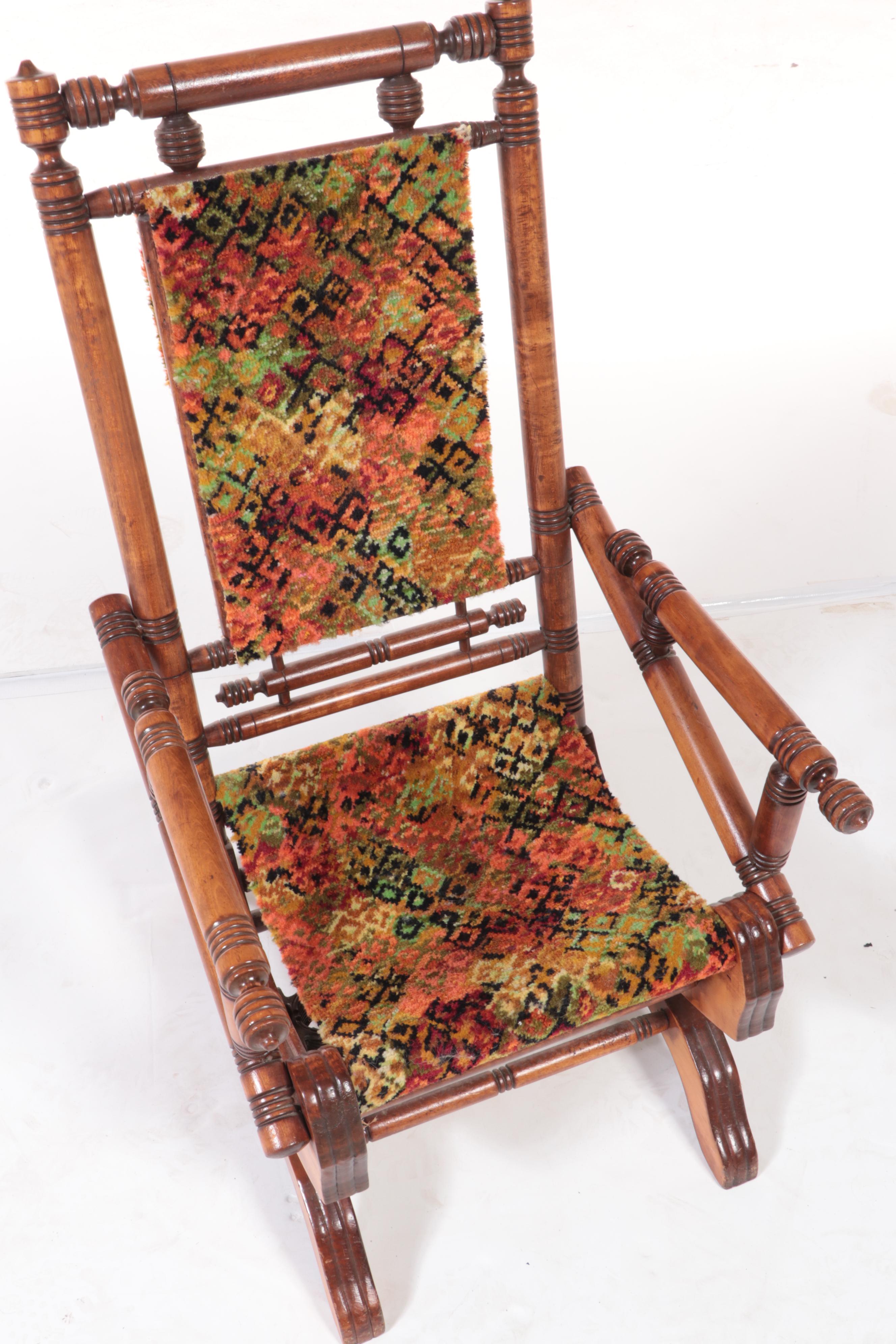 Victorian Maple Platform Rocker, Late 19th Century