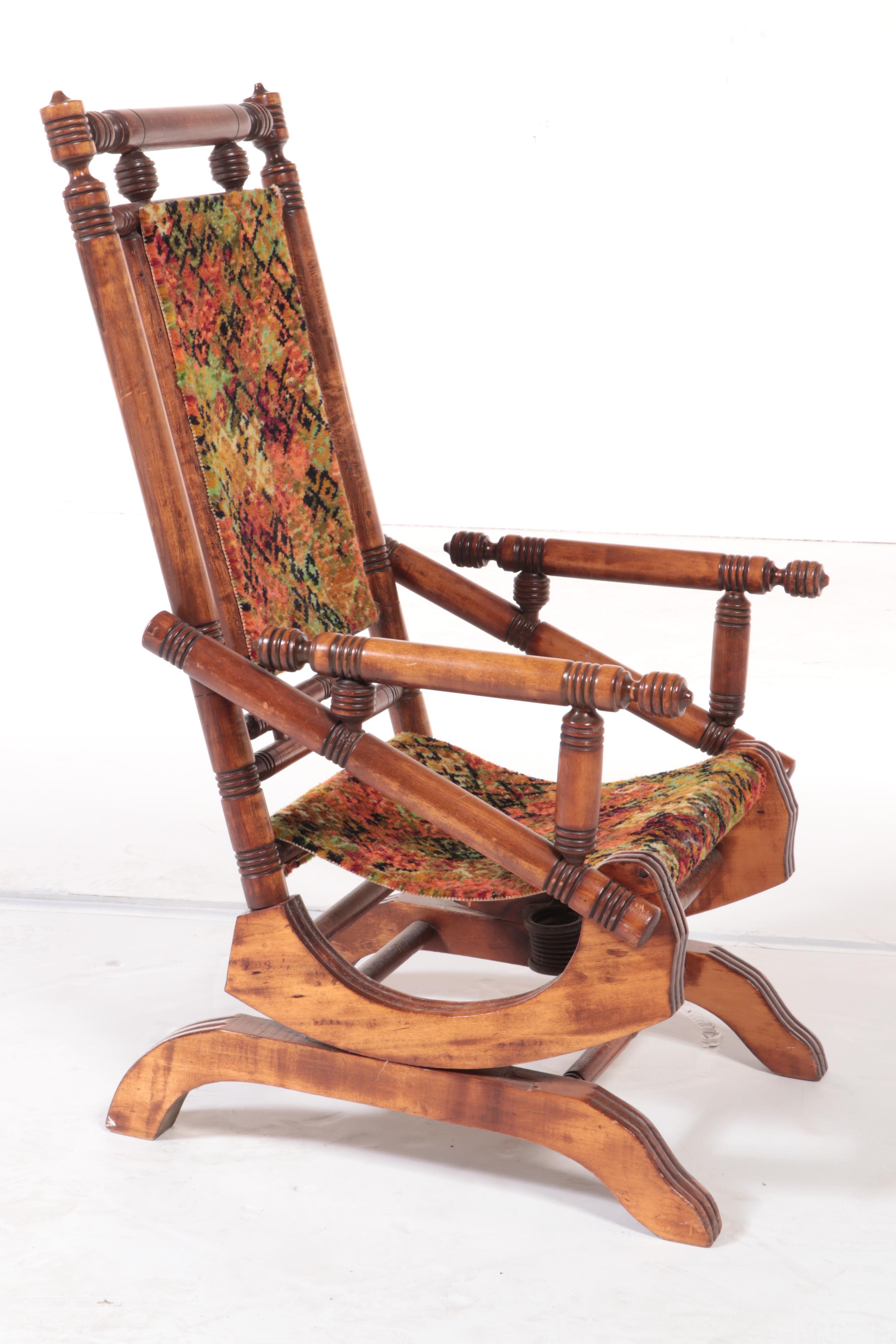 Victorian Maple Platform Rocker, Late 19th Century