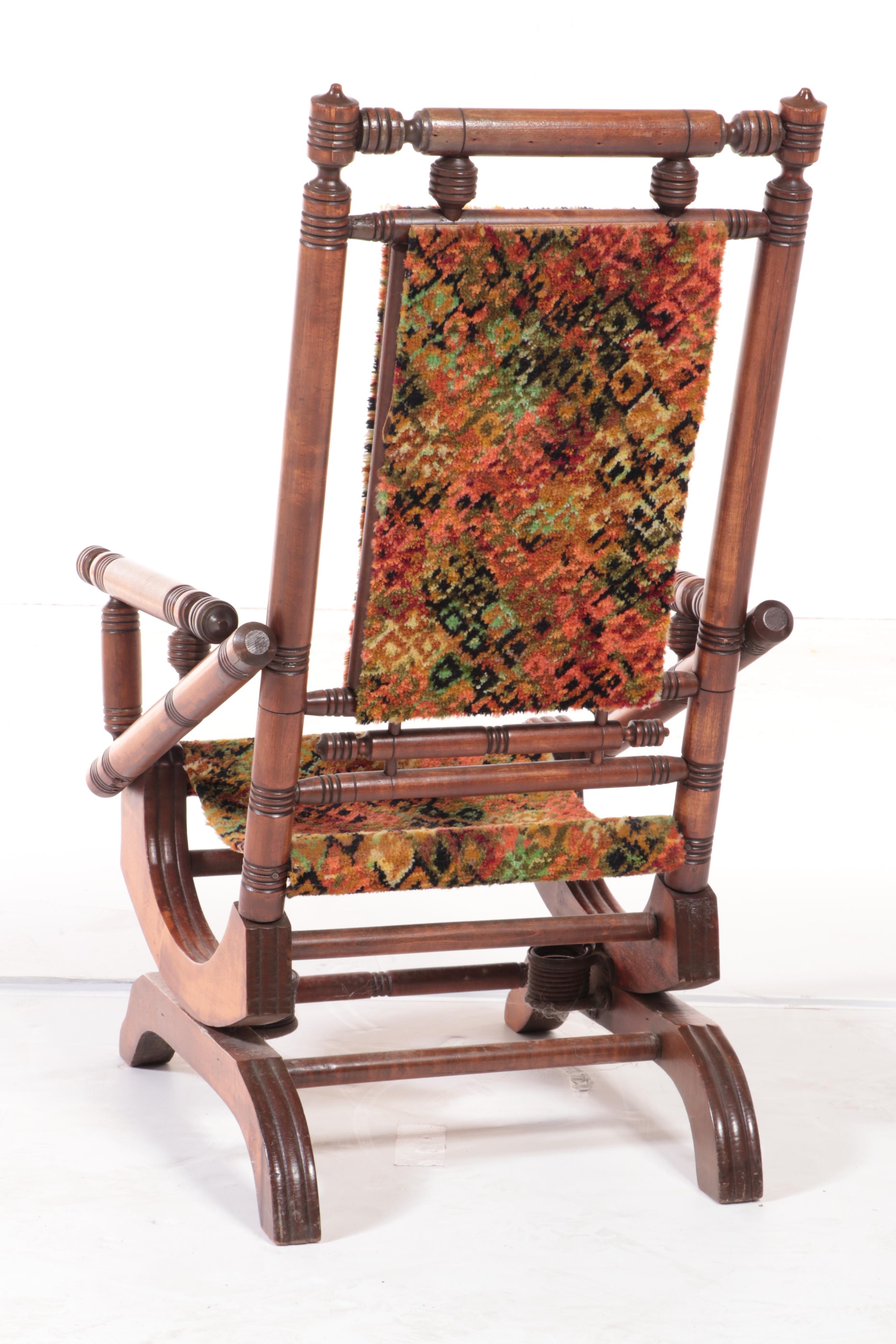 Victorian Maple Platform Rocker, Late 19th Century