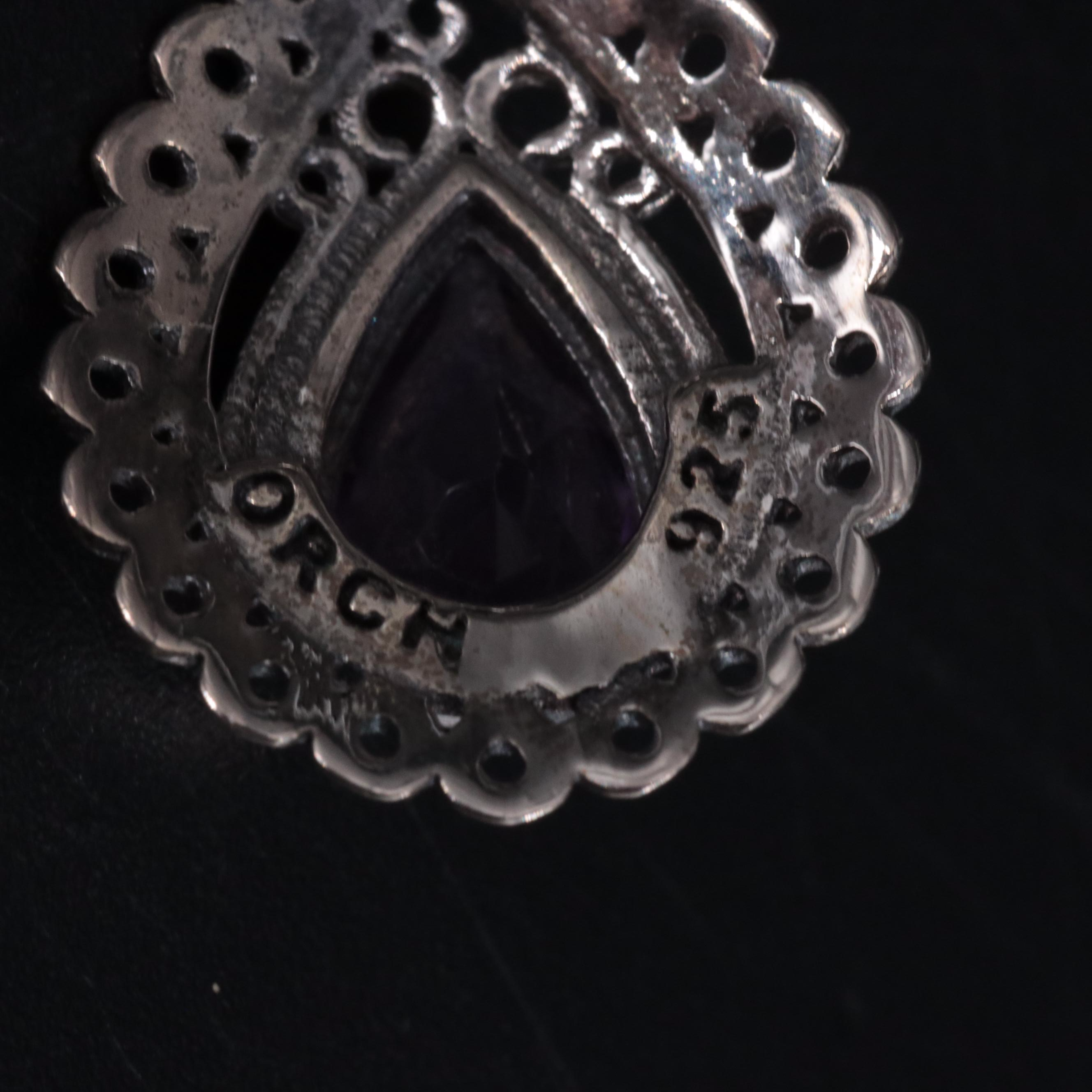 Sterling Silver Gemstone Drop Earring