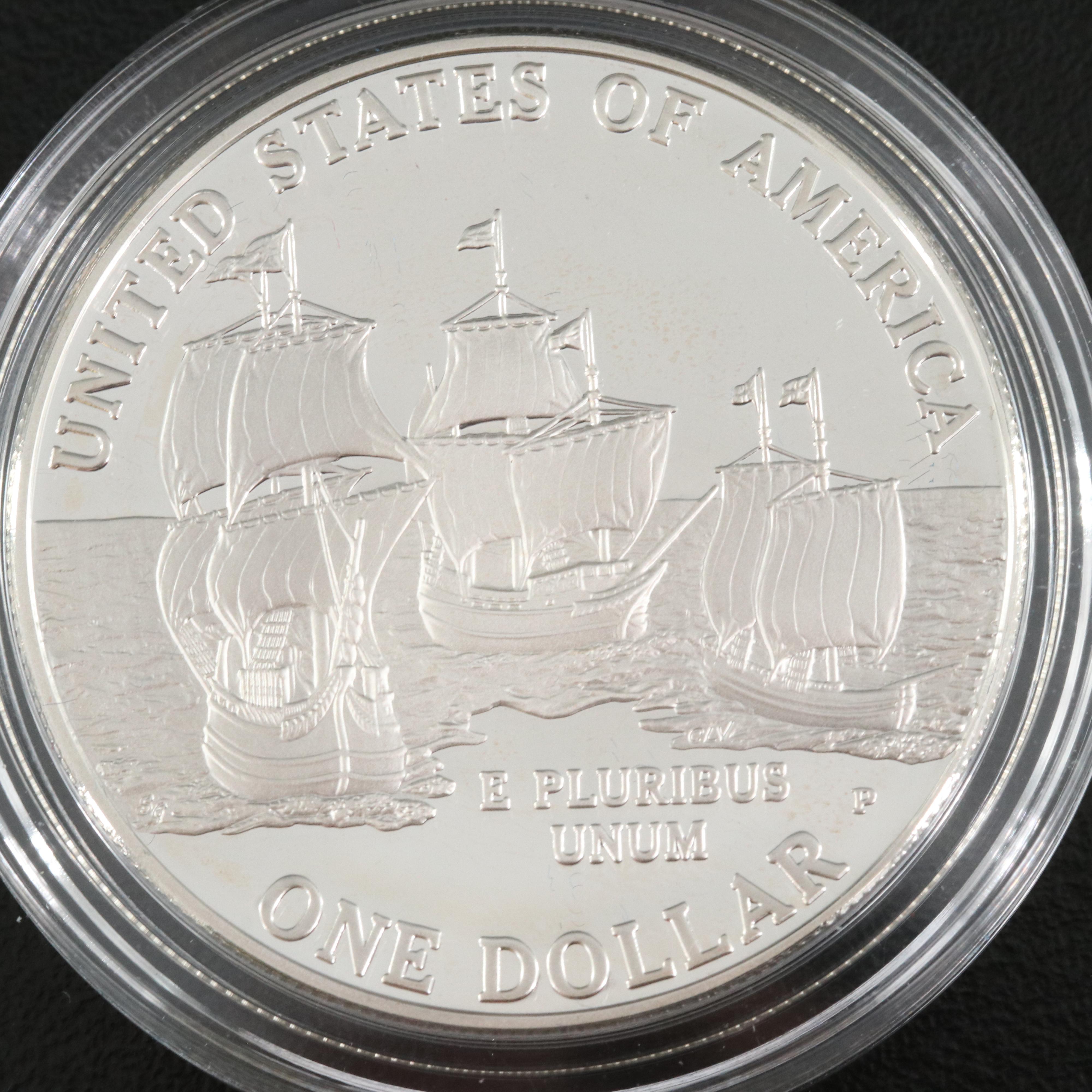 Five Modern Commemorative Silver Dollars