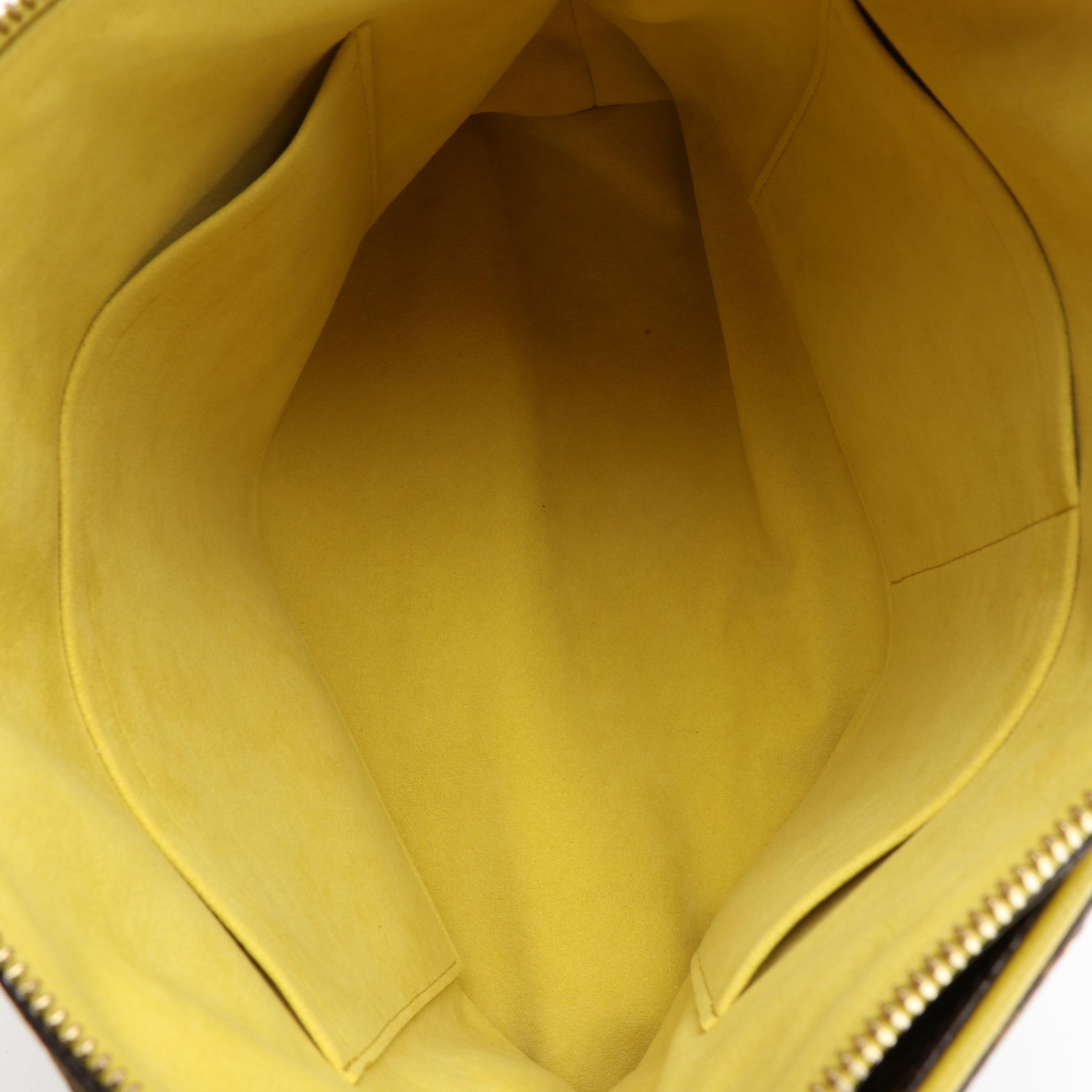 Louis Vuitton Pallas Tote in Monogram Canvas and Pistache Leather with Strap