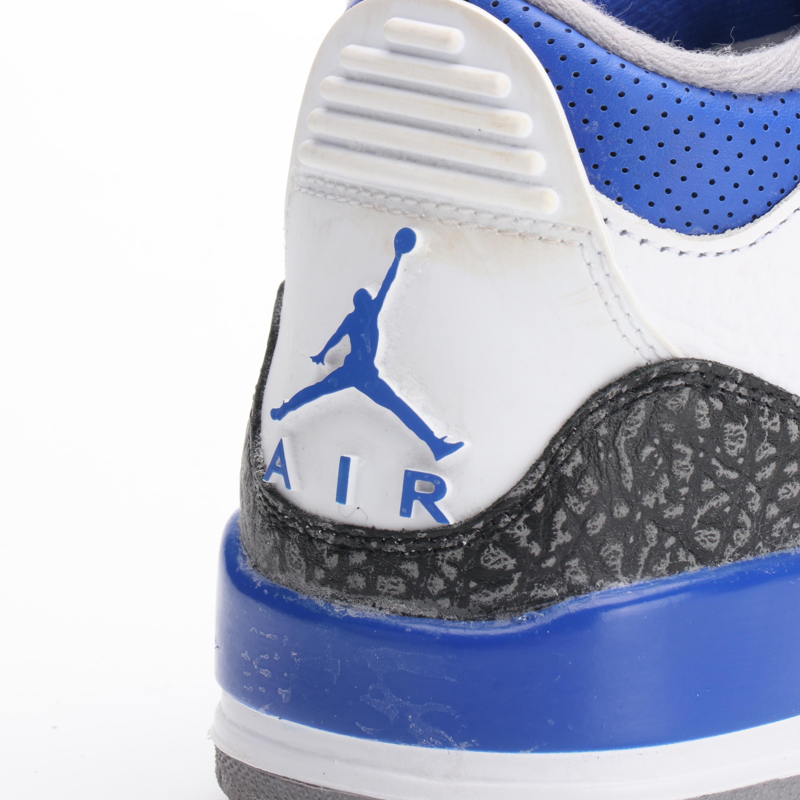 Men's Nike Air Jordan 3 Retro High-Top Sneakers in Racer Blue/Grey/White