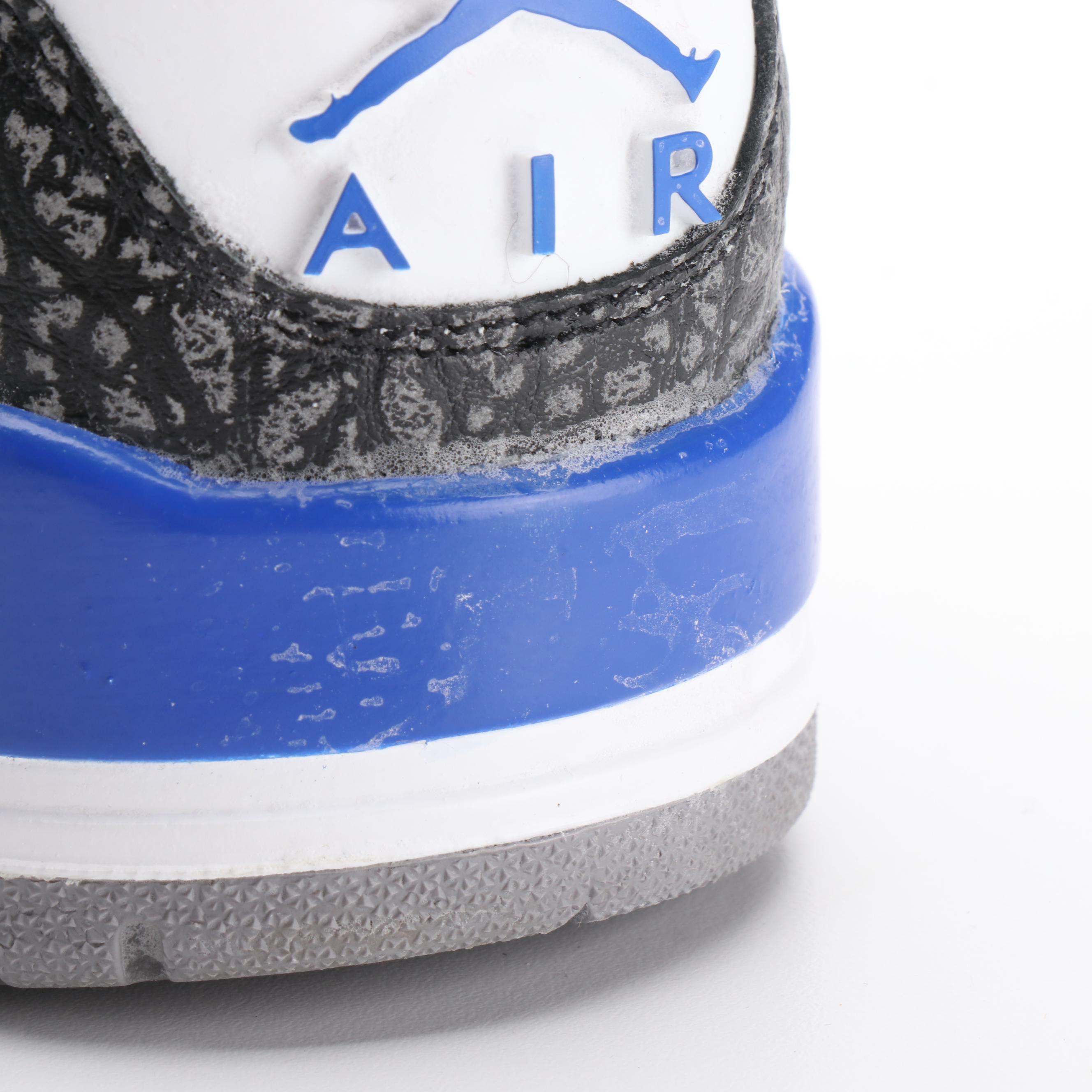 Men's Nike Air Jordan 3 Retro High-Top Sneakers in Racer Blue/Grey/White