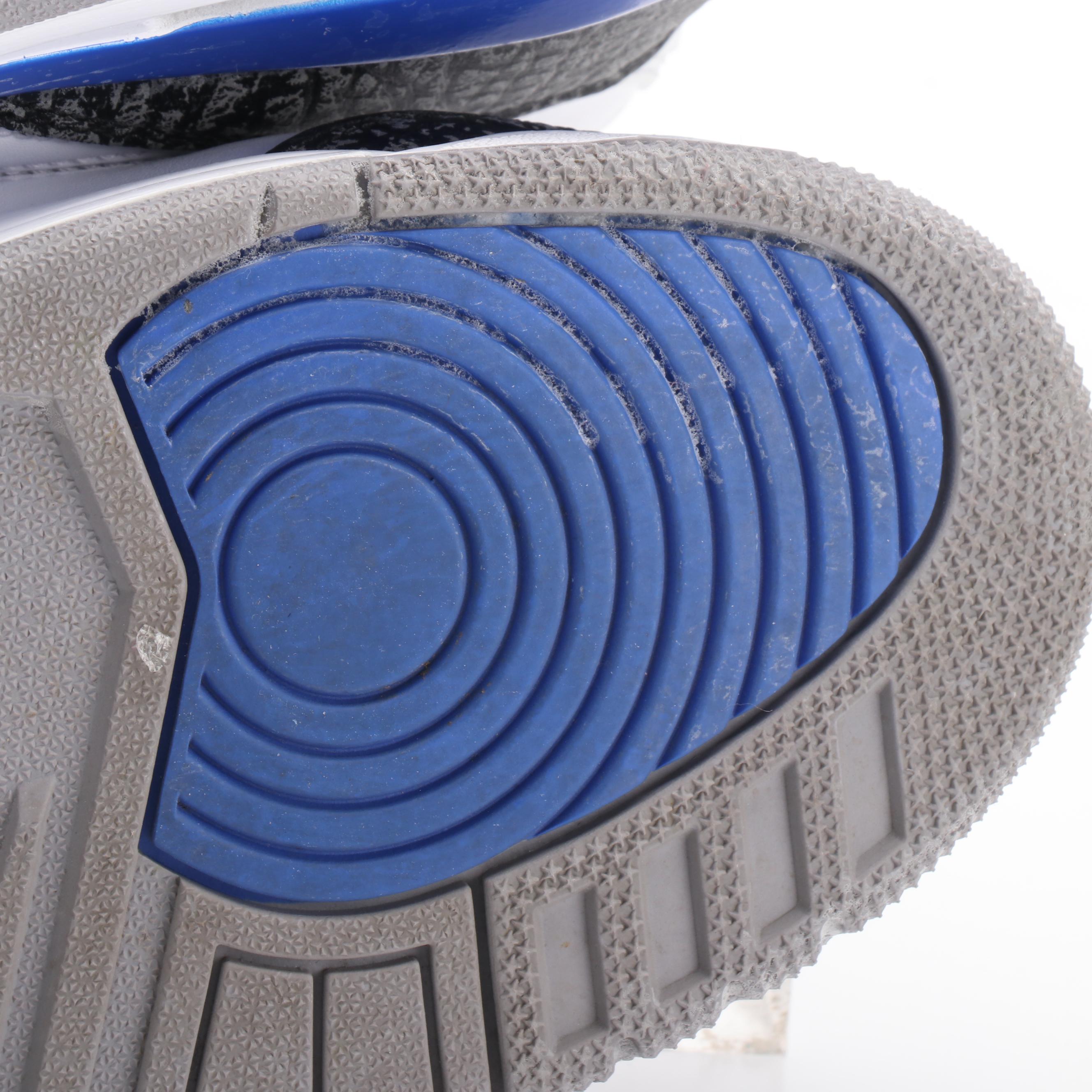 Men's Nike Air Jordan 3 Retro High-Top Sneakers in Racer Blue/Grey/White