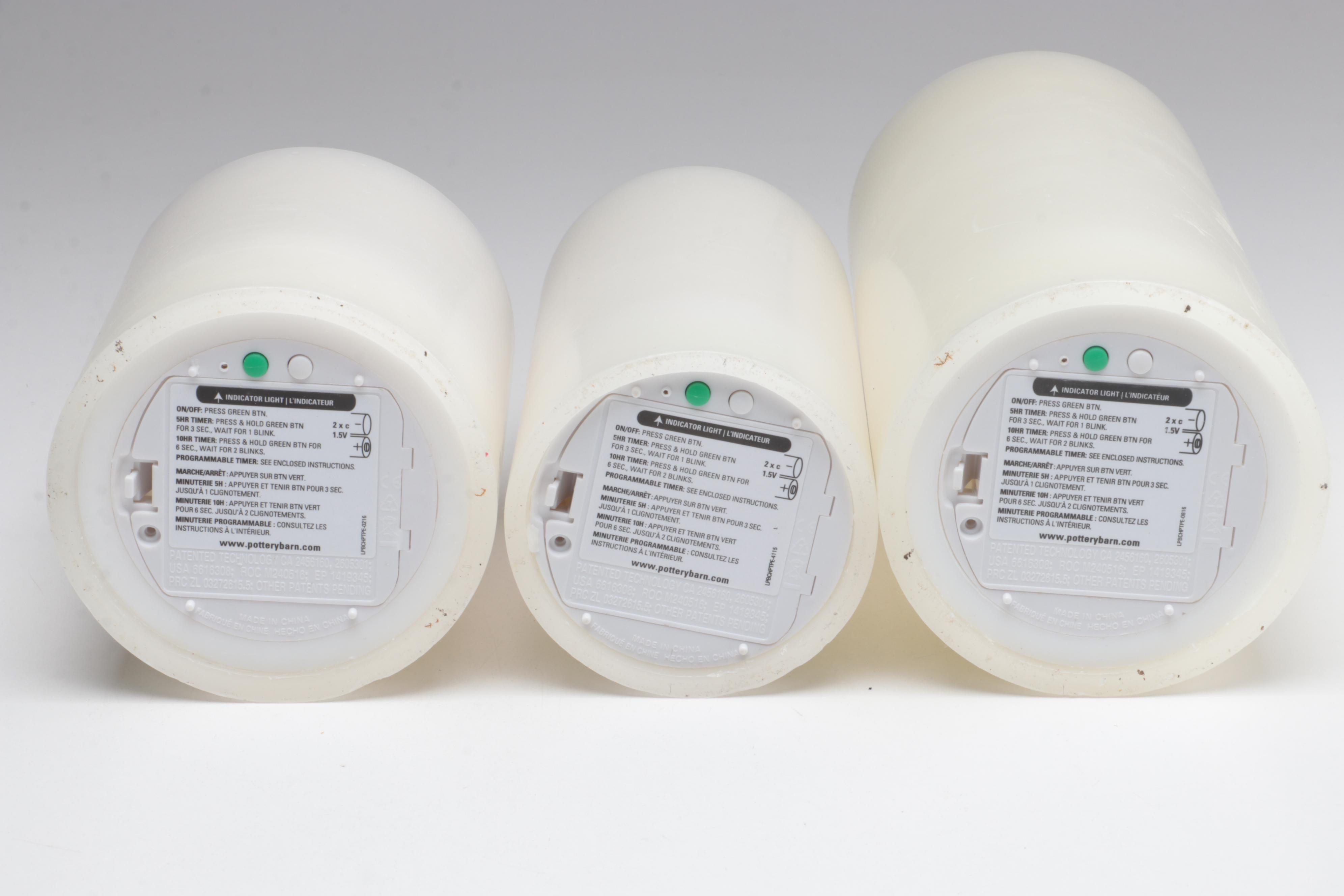 Graduated Hurricane Candle Holders with Textured Glass