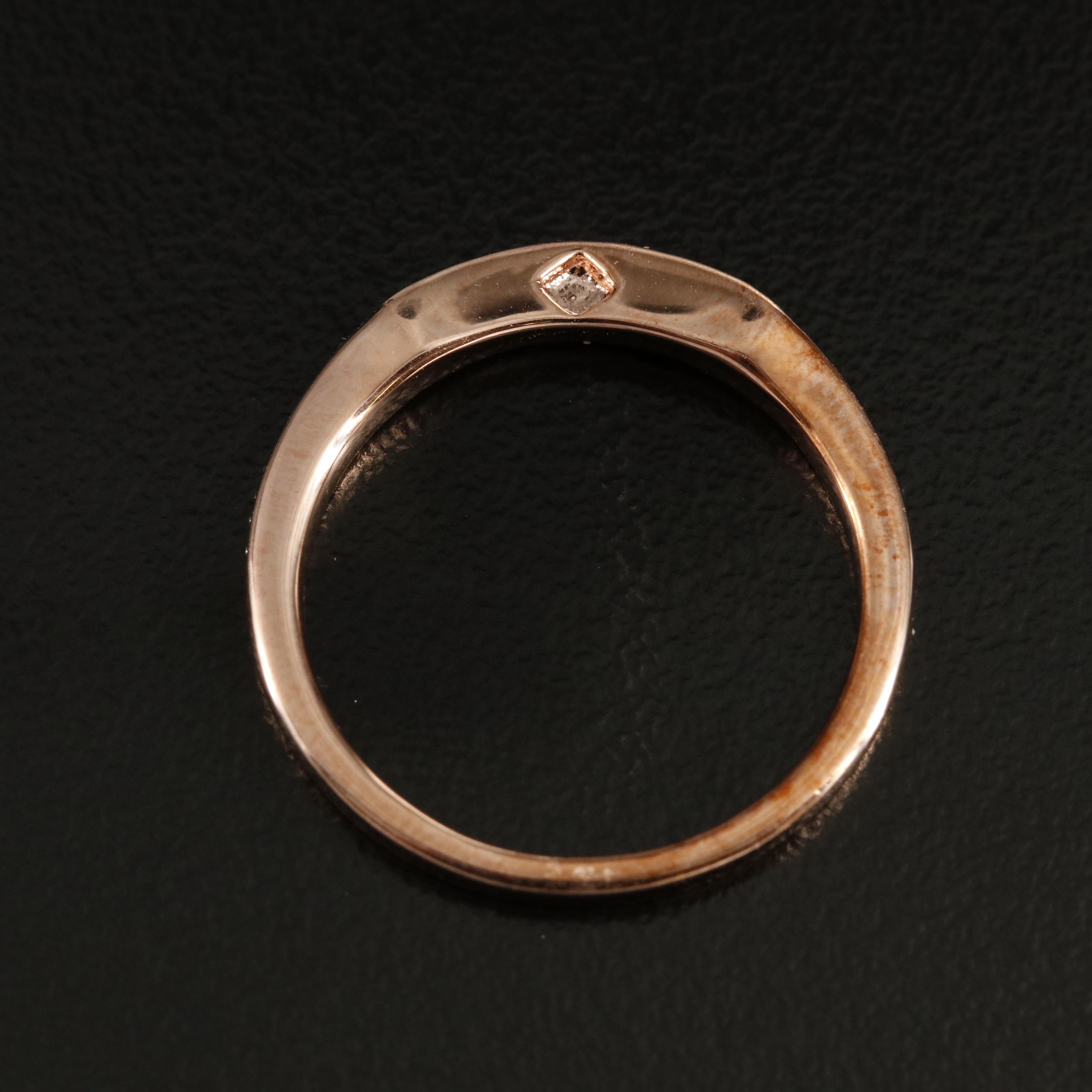 Sterling Diamond Contour Band