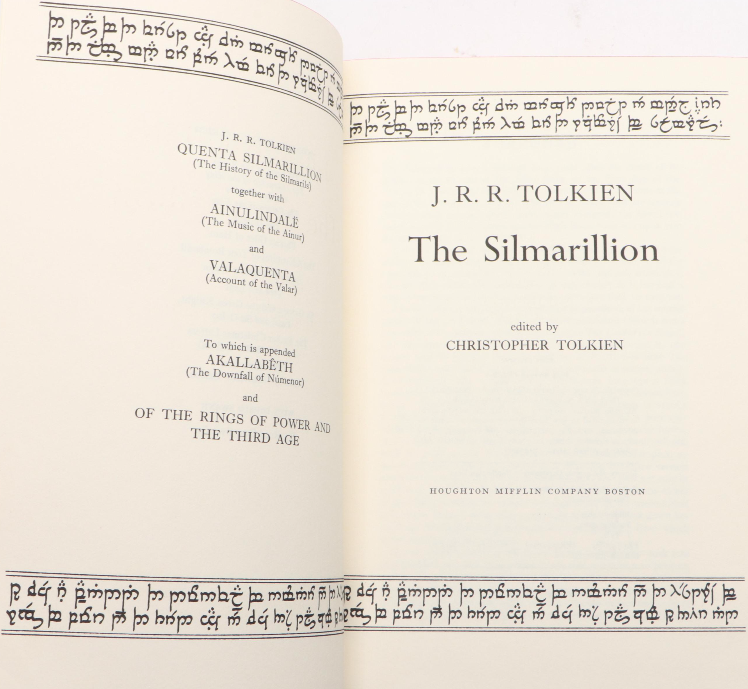 First American Edition "The Silmarillion" by J. R. R. Tolkien, 1977