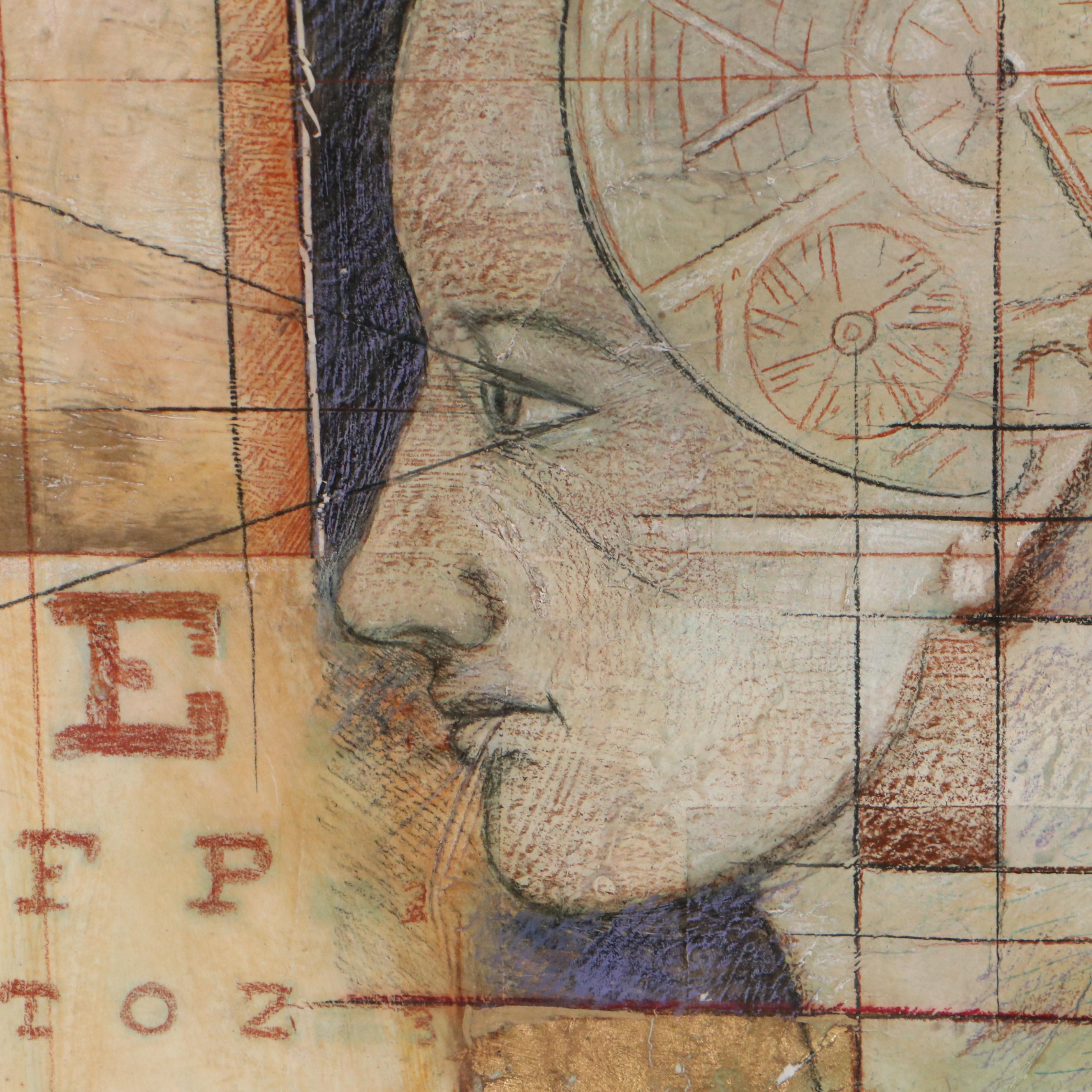 Robert Hoglund Mixed Media Composition "Optical," 21st Century