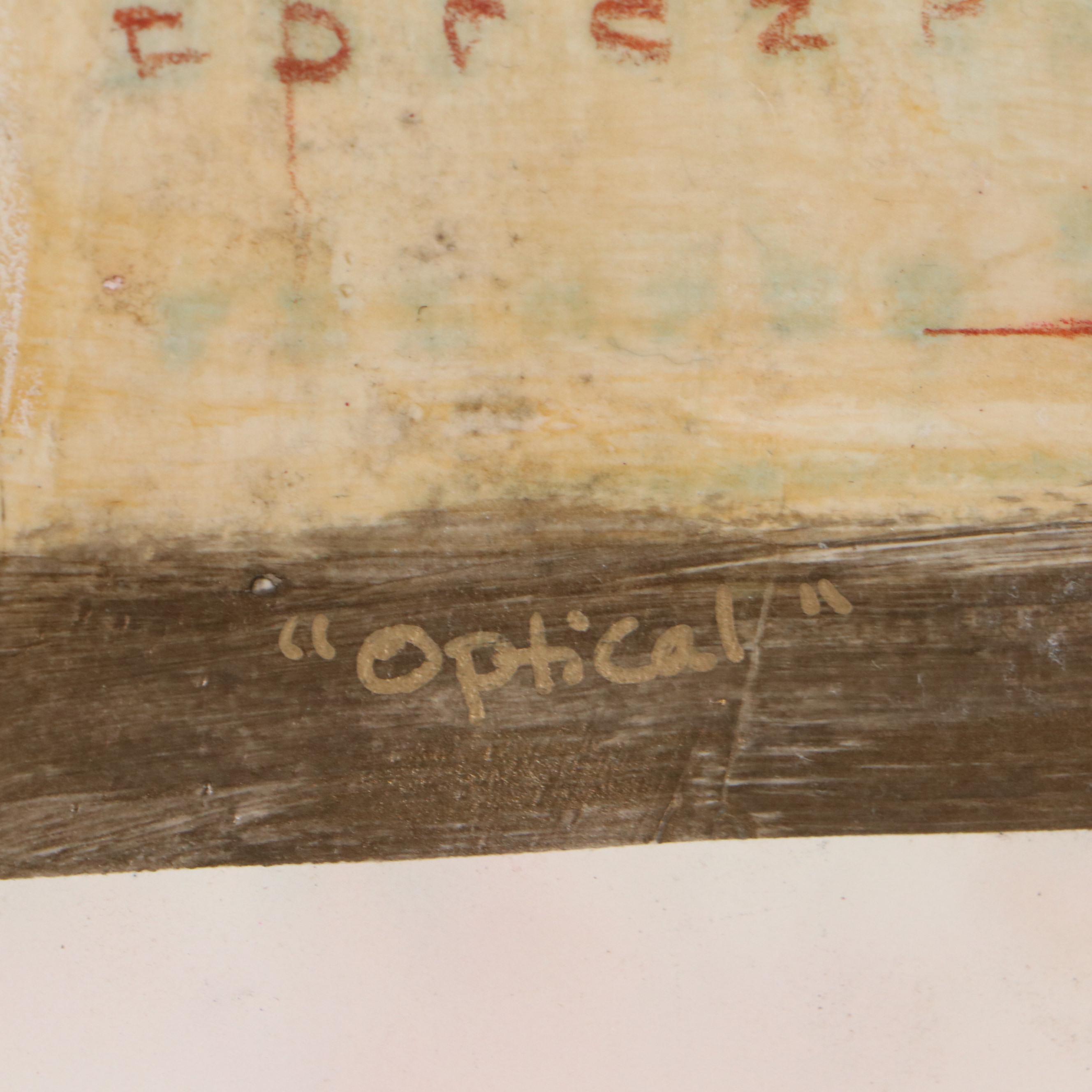 Robert Hoglund Mixed Media Composition "Optical," 21st Century