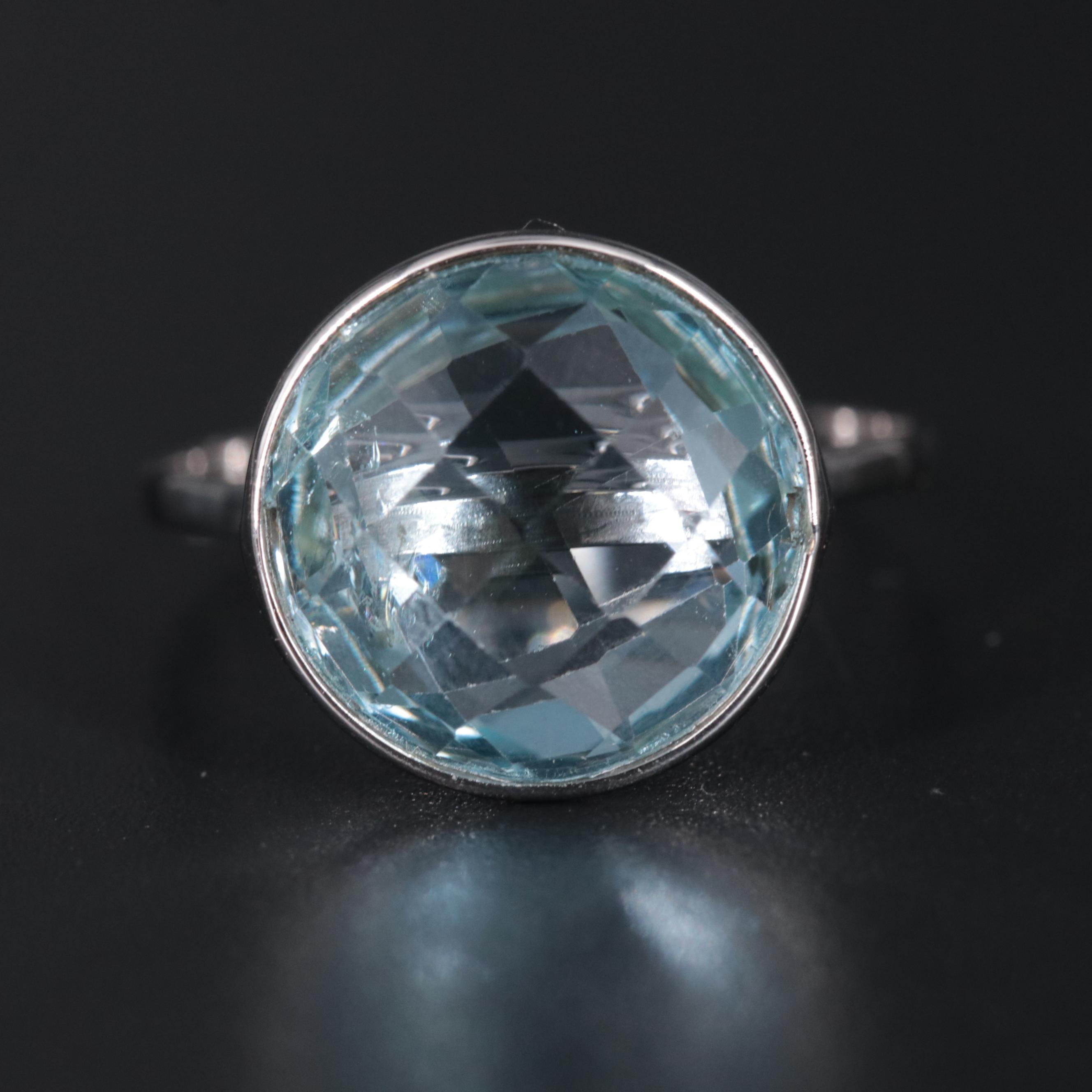 14K Blue Topaz Ring