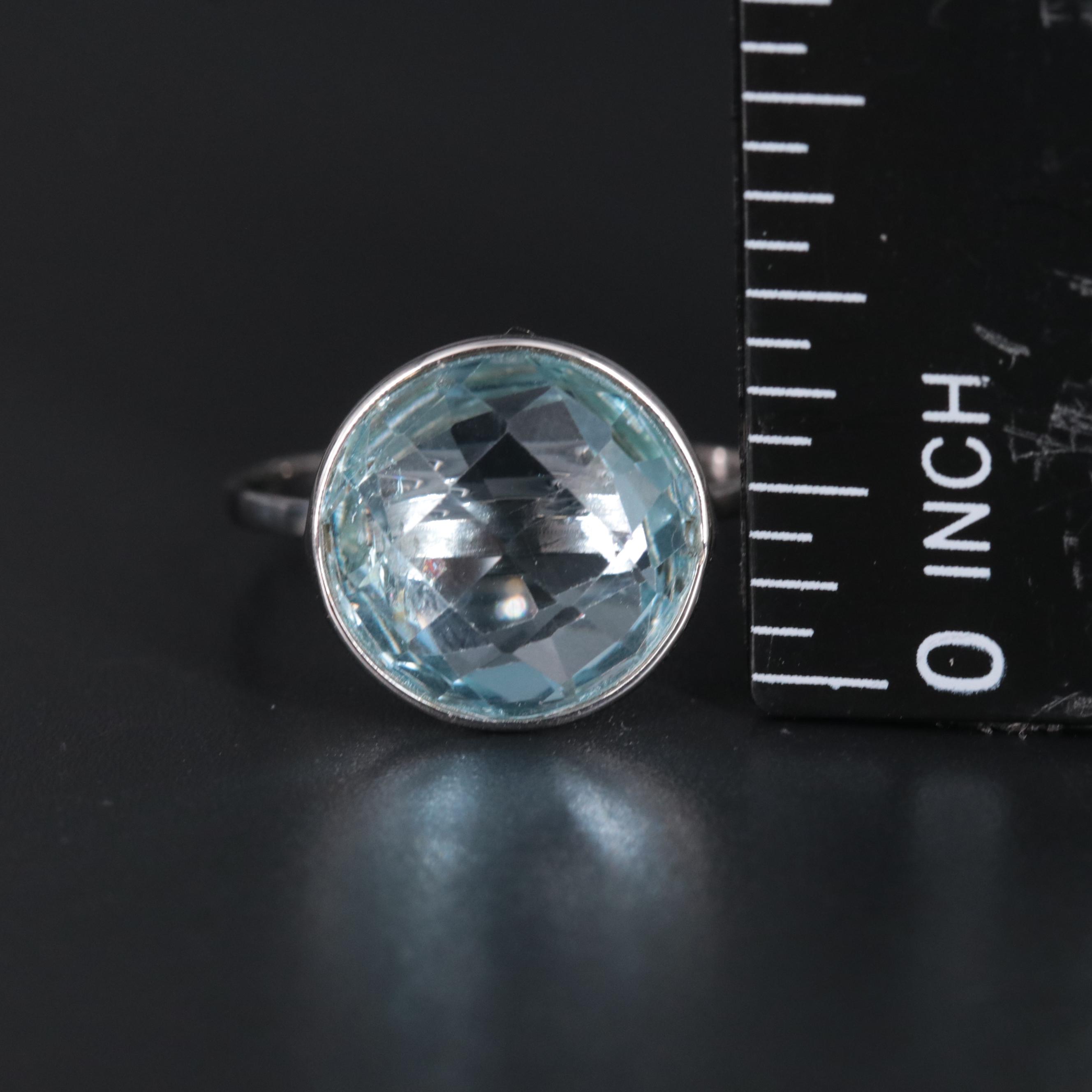14K Blue Topaz Ring
