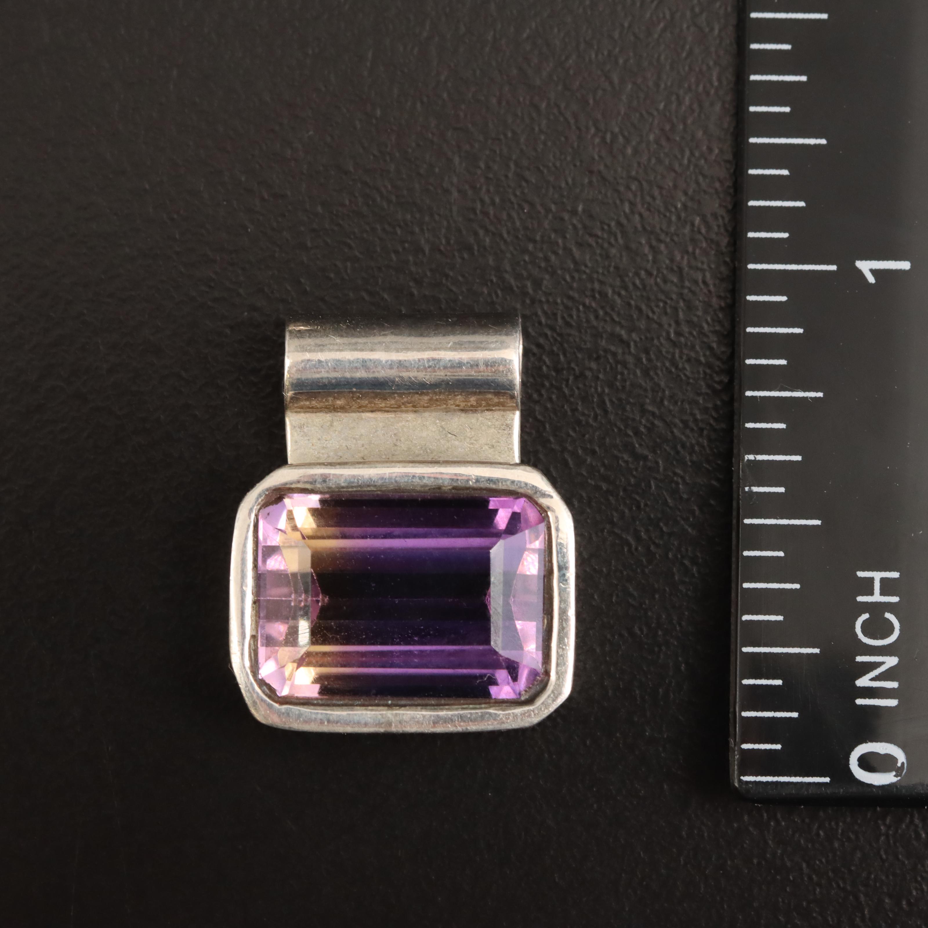 Sterling Ametrine Pendant and Earring Set