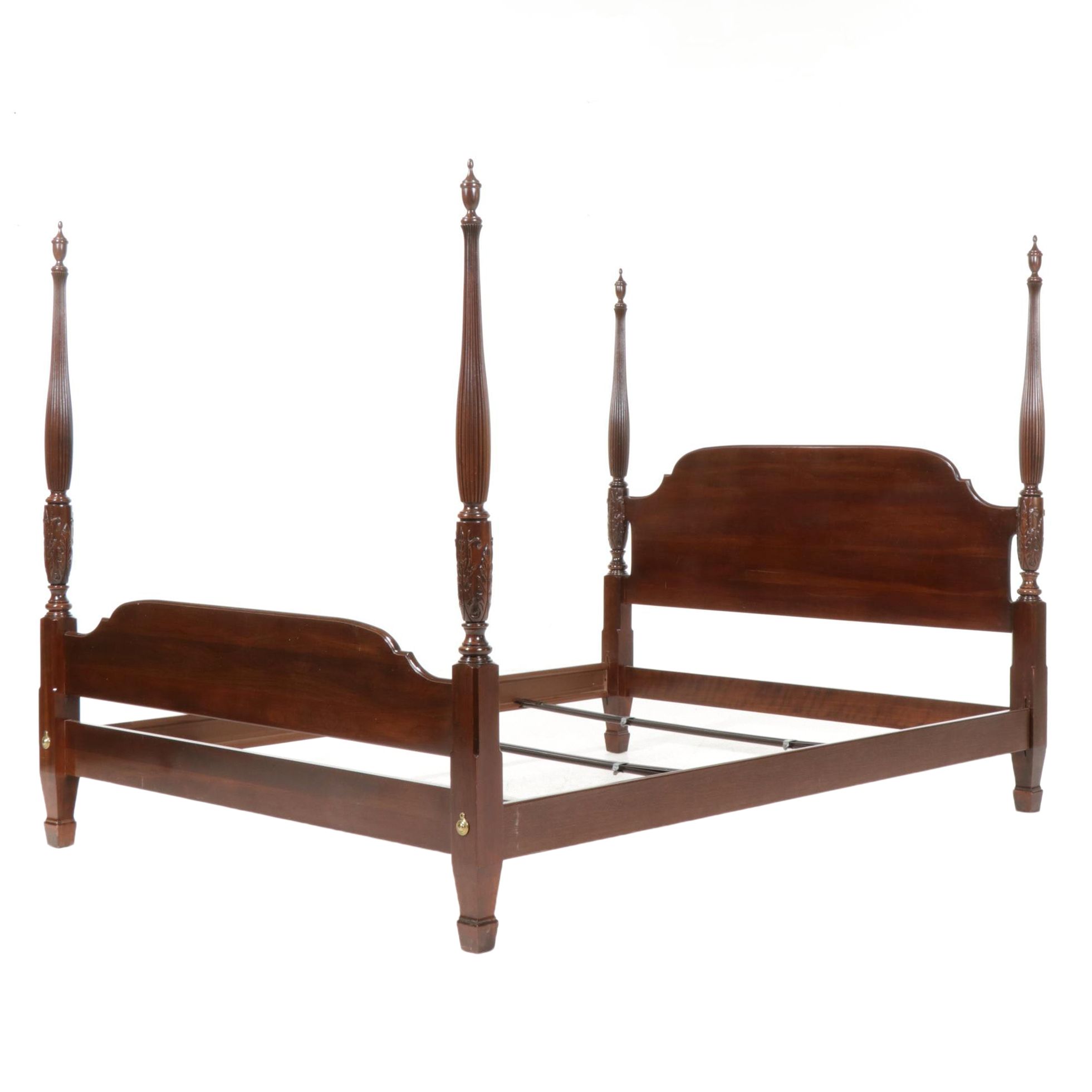 Ethan Allen Cherry Rice Plantation Four Poster Queen Size Bed