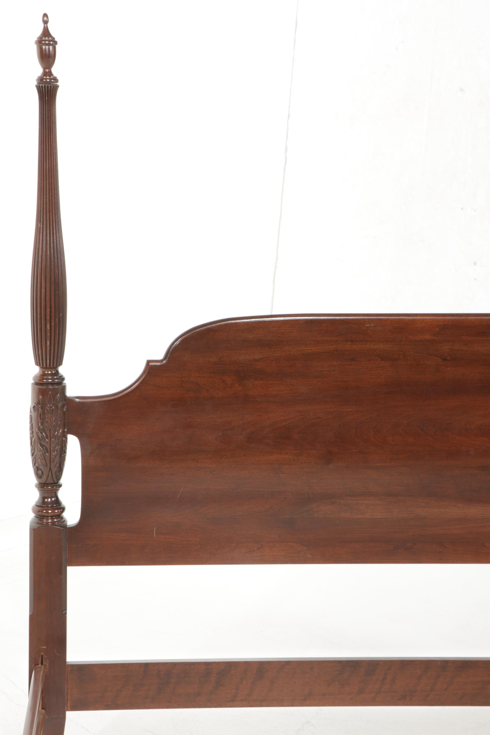 Ethan Allen Cherry Rice Plantation Four Poster Queen Size Bed
