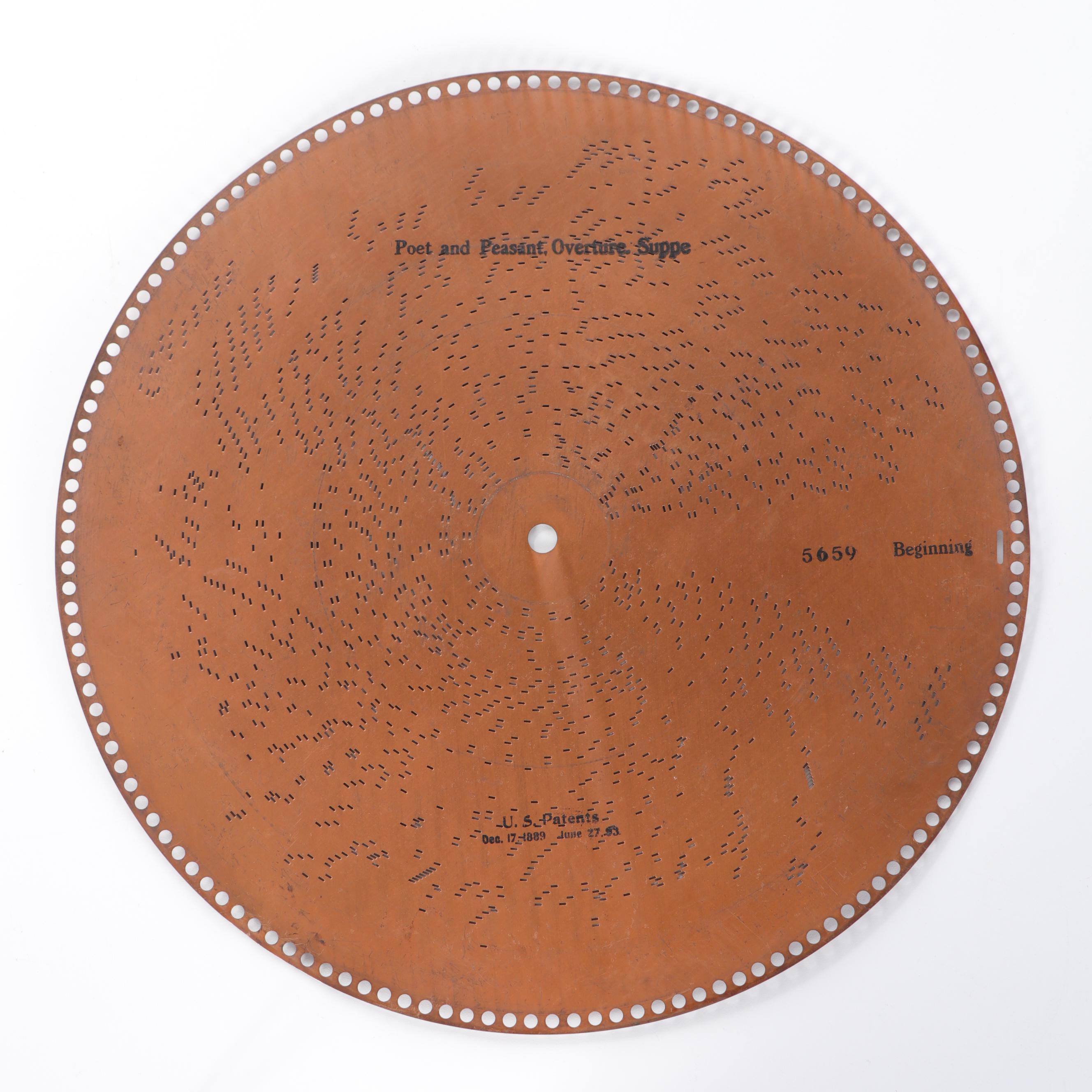 Regina Music Box Disc Records with Wedding of the Winds, Waltzes Hall and More