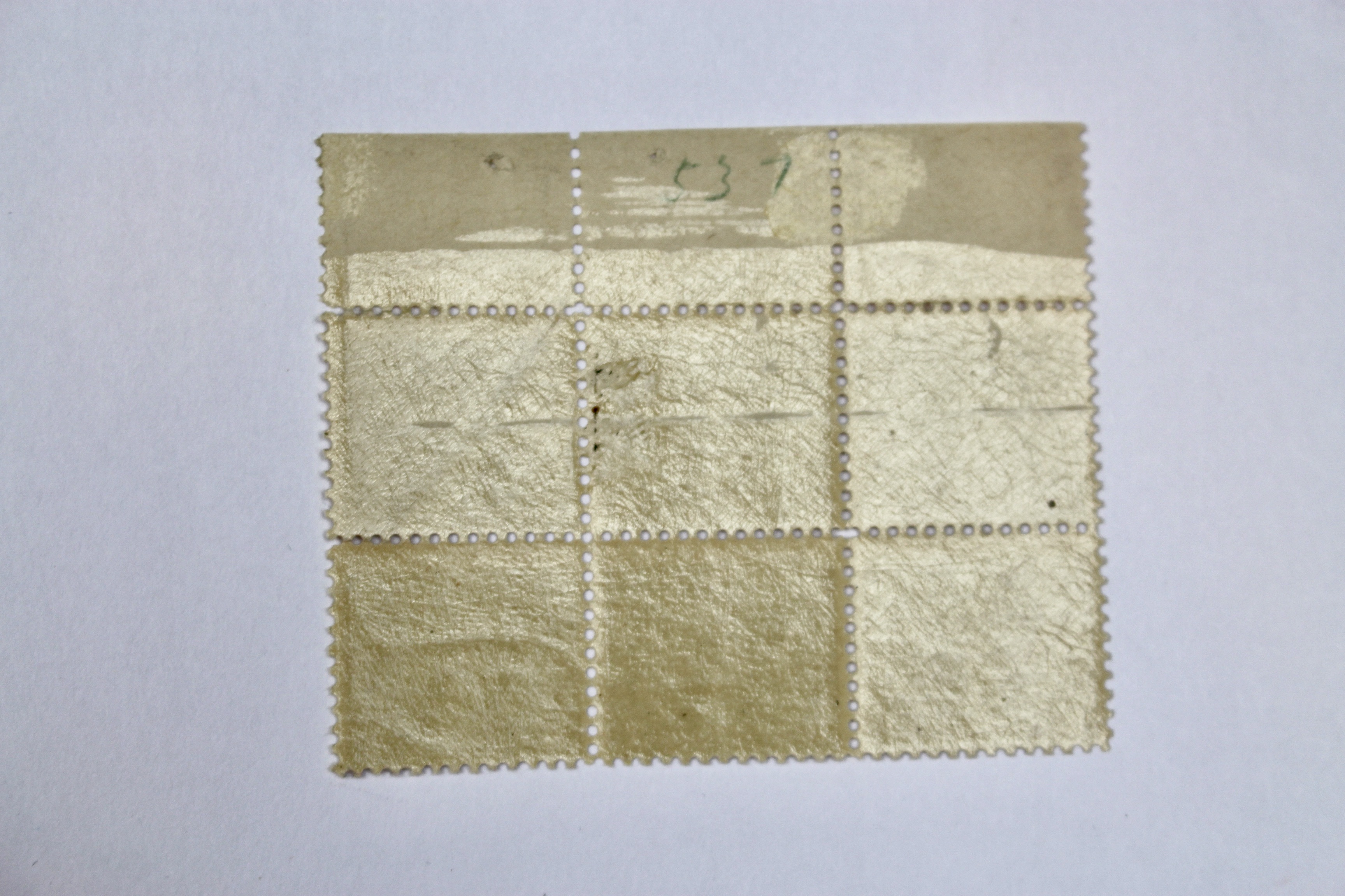 Group of Six Early U.S. Stamp Blocks Including Scott #370