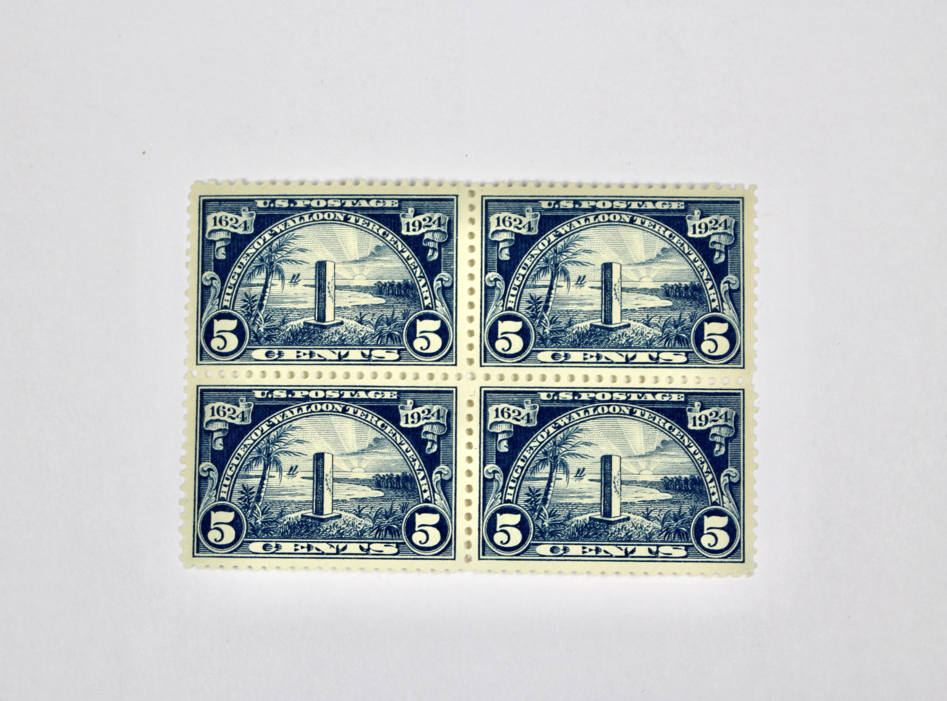 Group of Six Early U.S. Stamp Blocks Including Scott #370