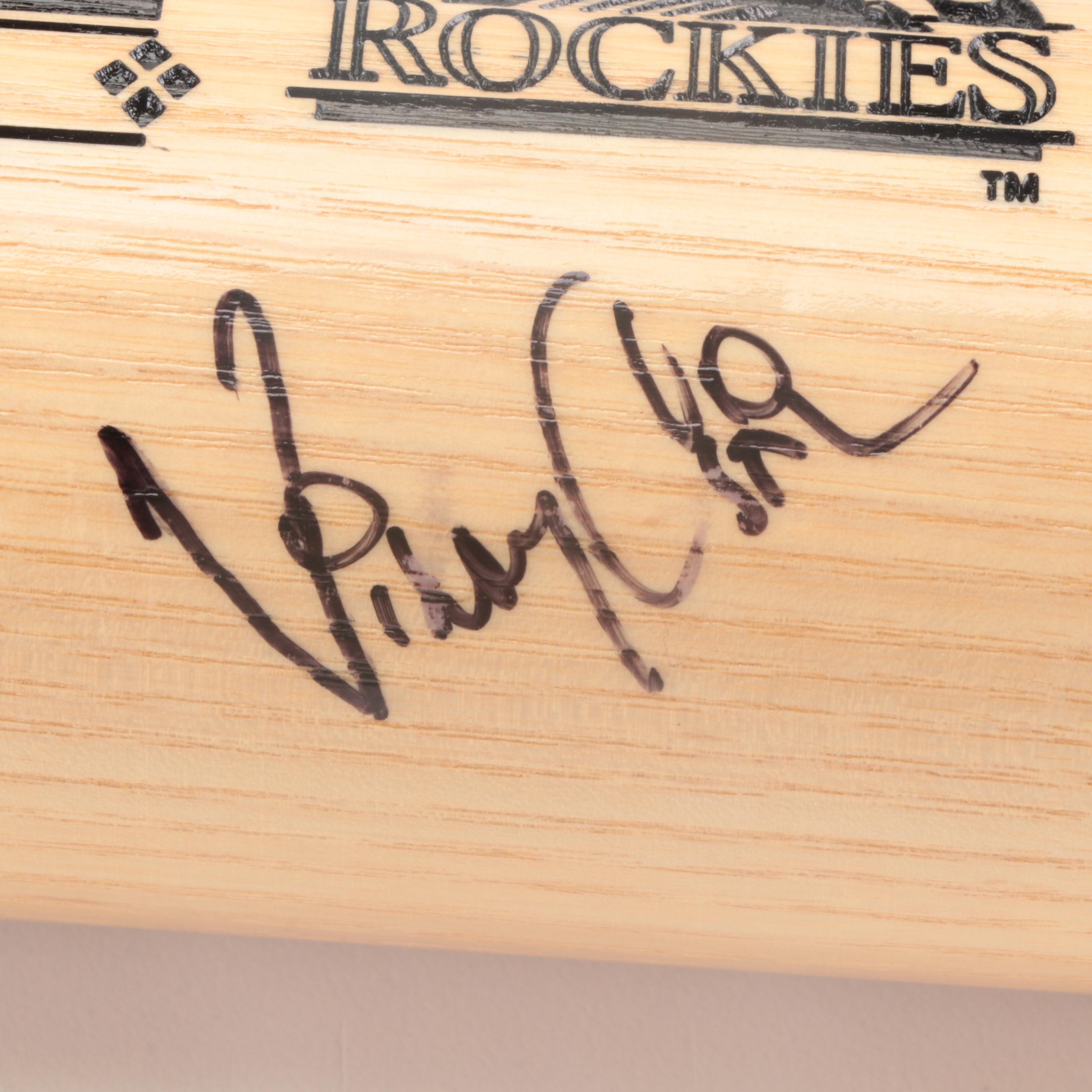 1995 Colorado Rockies Signed Coors Field Inaugural Season Baseball Bat