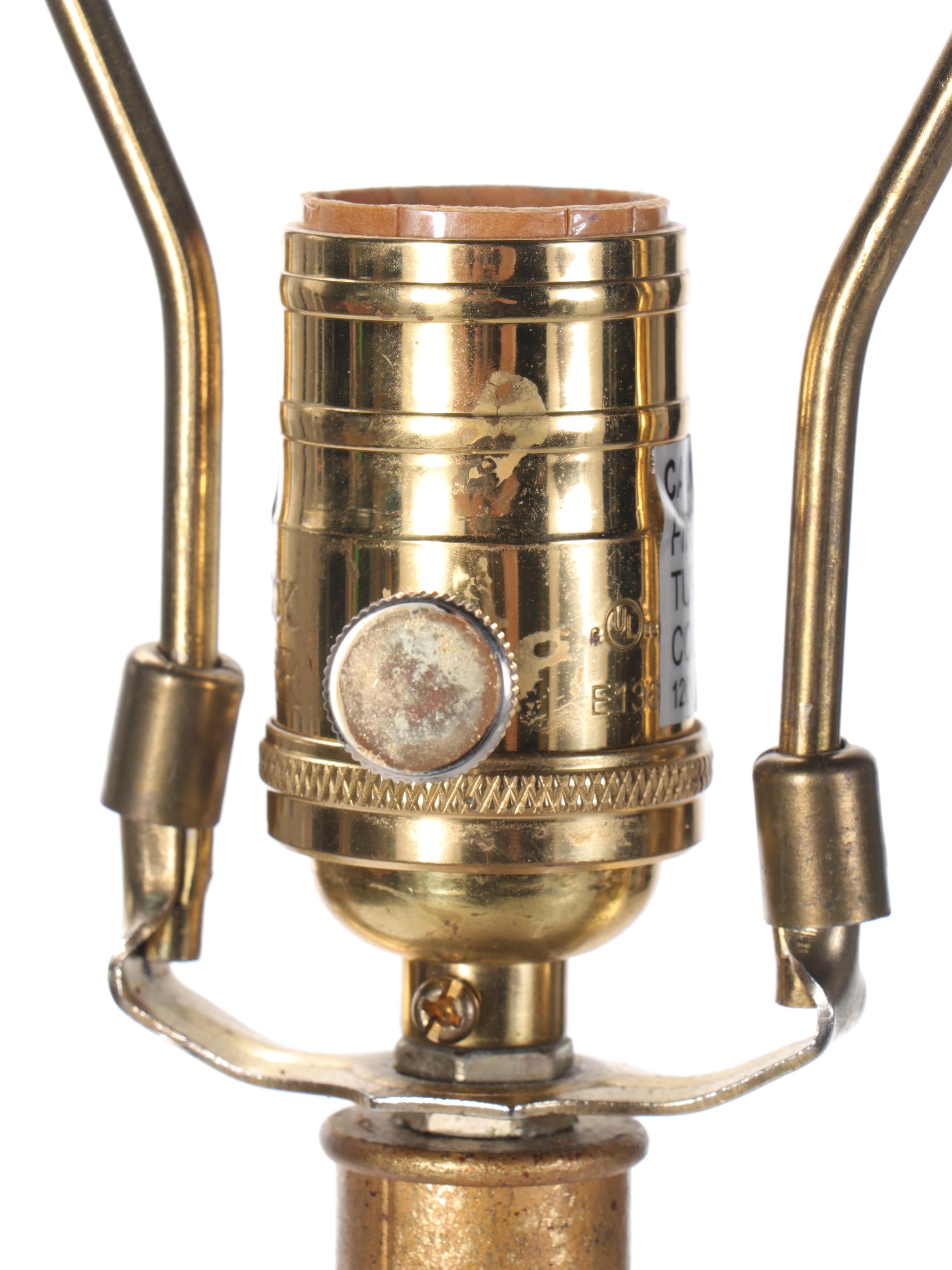 Faux Wood Cast Resin Acanthus Leaf Table Lamp, Late 20th Century