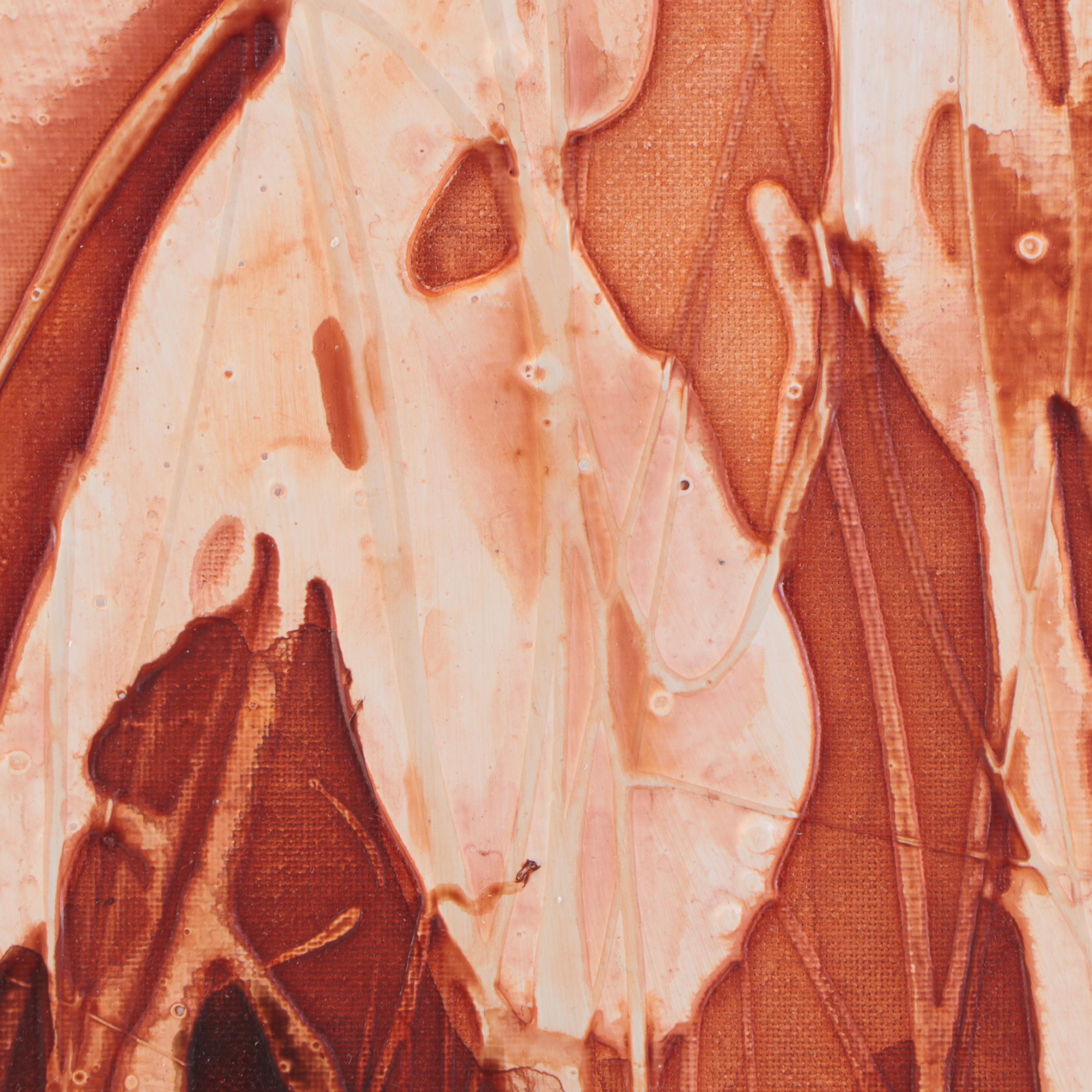 Abiola Idowu Figrual Acrylic Painting "Agape and Feeling," 2022